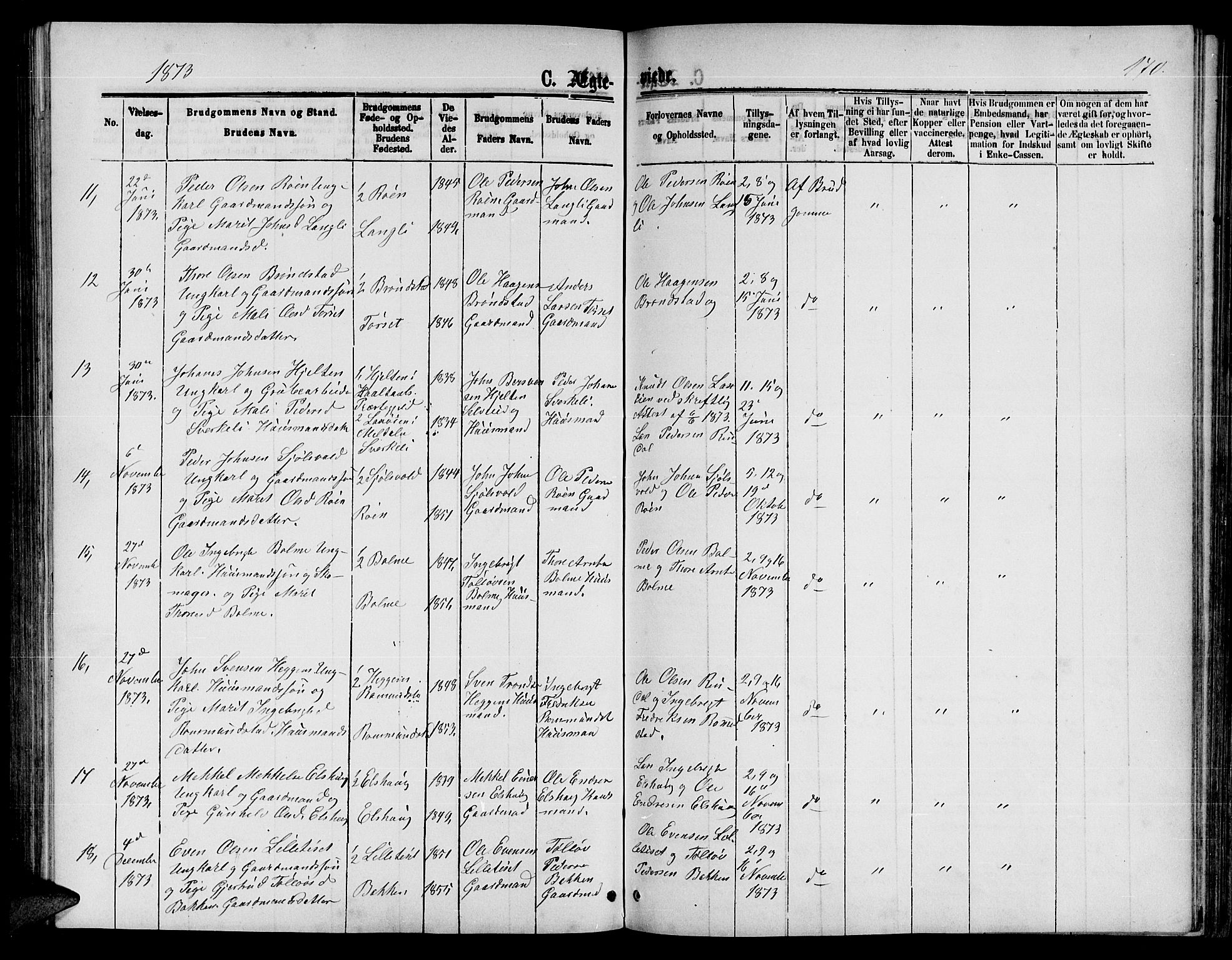 Ministerialprotokoller, klokkerbøker og fødselsregistre - Møre og Romsdal, AV/SAT-A-1454/598/L1076: Parish register (copy) no. 598C01, 1867-1878, p. 170