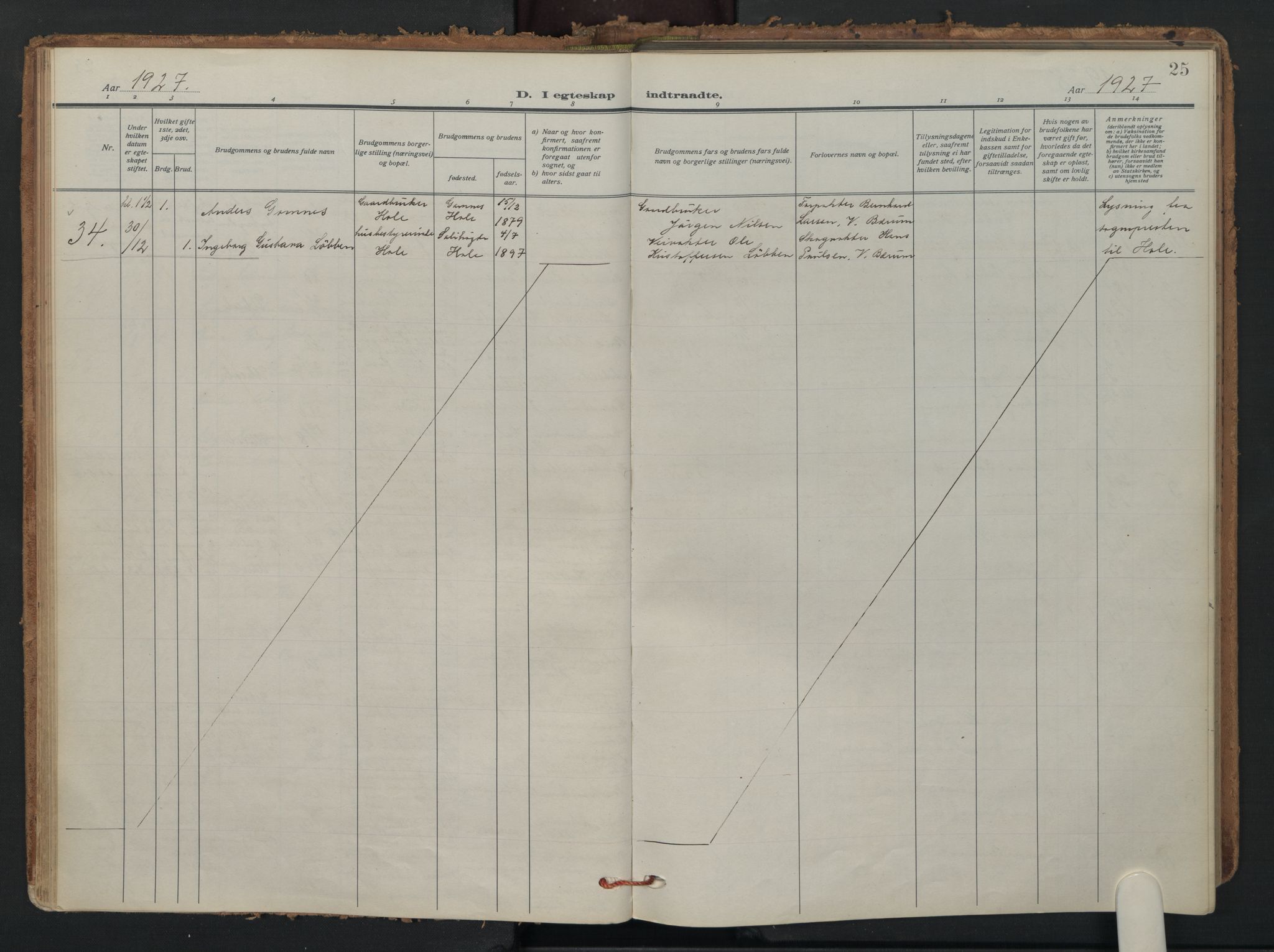 Vaterland prestekontor Kirkebøker, AV/SAO-A-10880/F/Fa/L0003: Parish register (official) no. 3, 1922-1944, p. 25