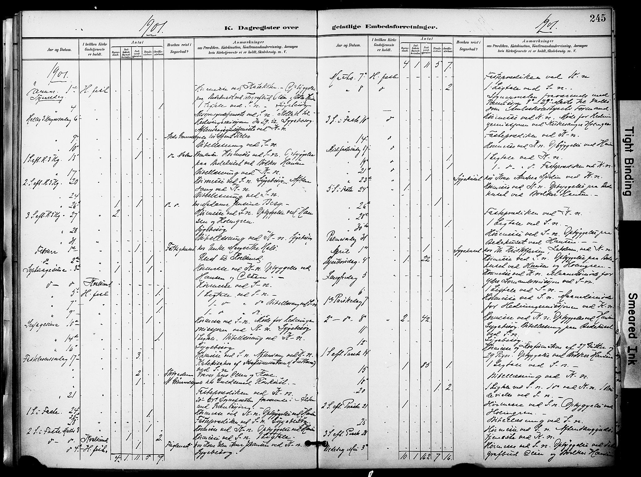 Hammerfest sokneprestkontor, AV/SATØ-S-1347/H/Ha/L0010.kirke: Parish register (official) no. 10, 1898-1905, p. 245