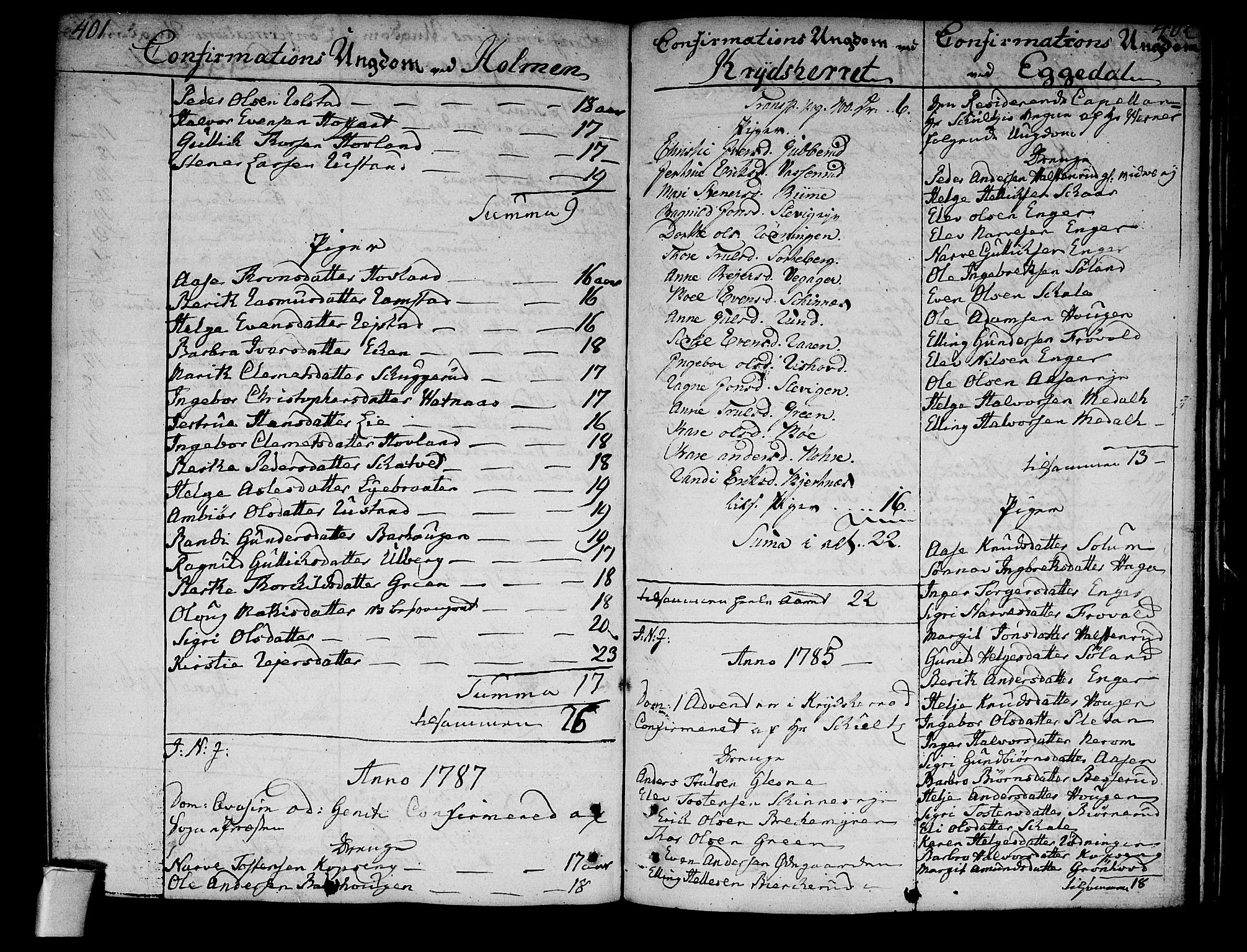 Sigdal kirkebøker, SAKO/A-245/F/Fa/L0002: Parish register (official) no. I 2, 1778-1792, p. 401-402