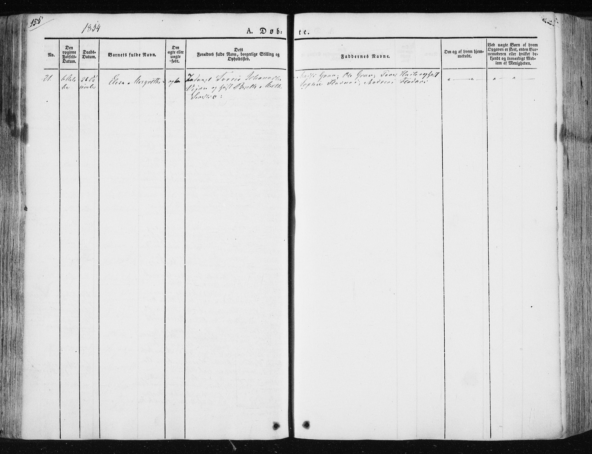 Ministerialprotokoller, klokkerbøker og fødselsregistre - Nord-Trøndelag, SAT/A-1458/730/L0280: Parish register (official) no. 730A07 /3, 1840-1854, p. 155