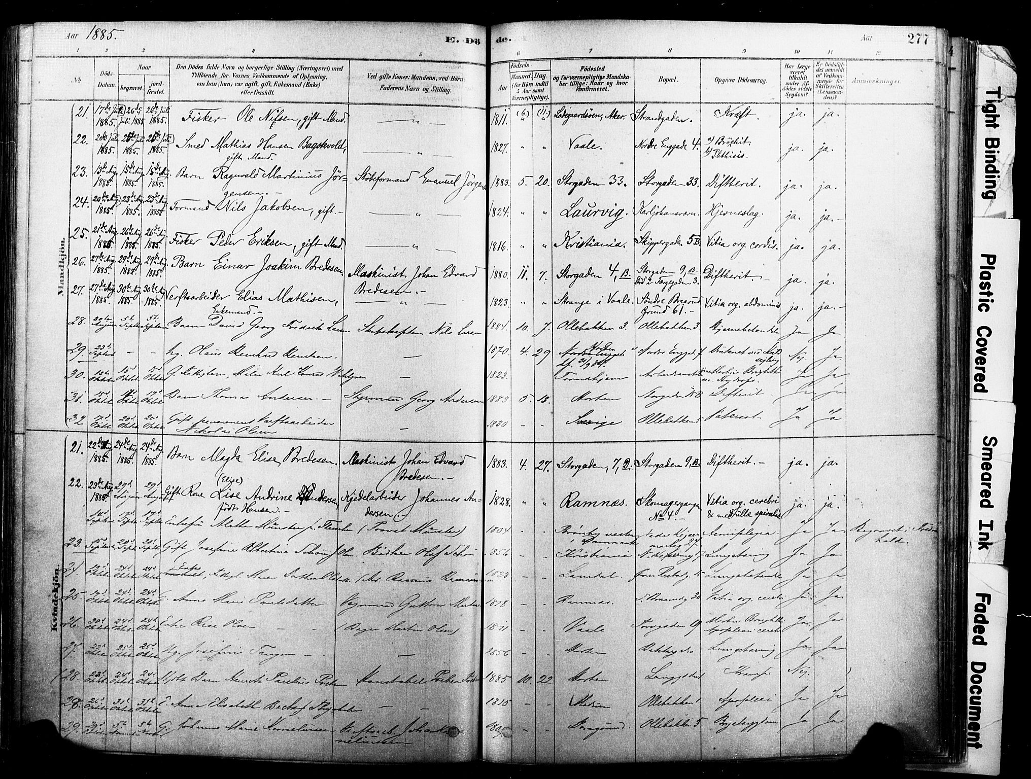 Horten kirkebøker, AV/SAKO-A-348/F/Fa/L0003: Parish register (official) no. 3, 1878-1887, p. 277