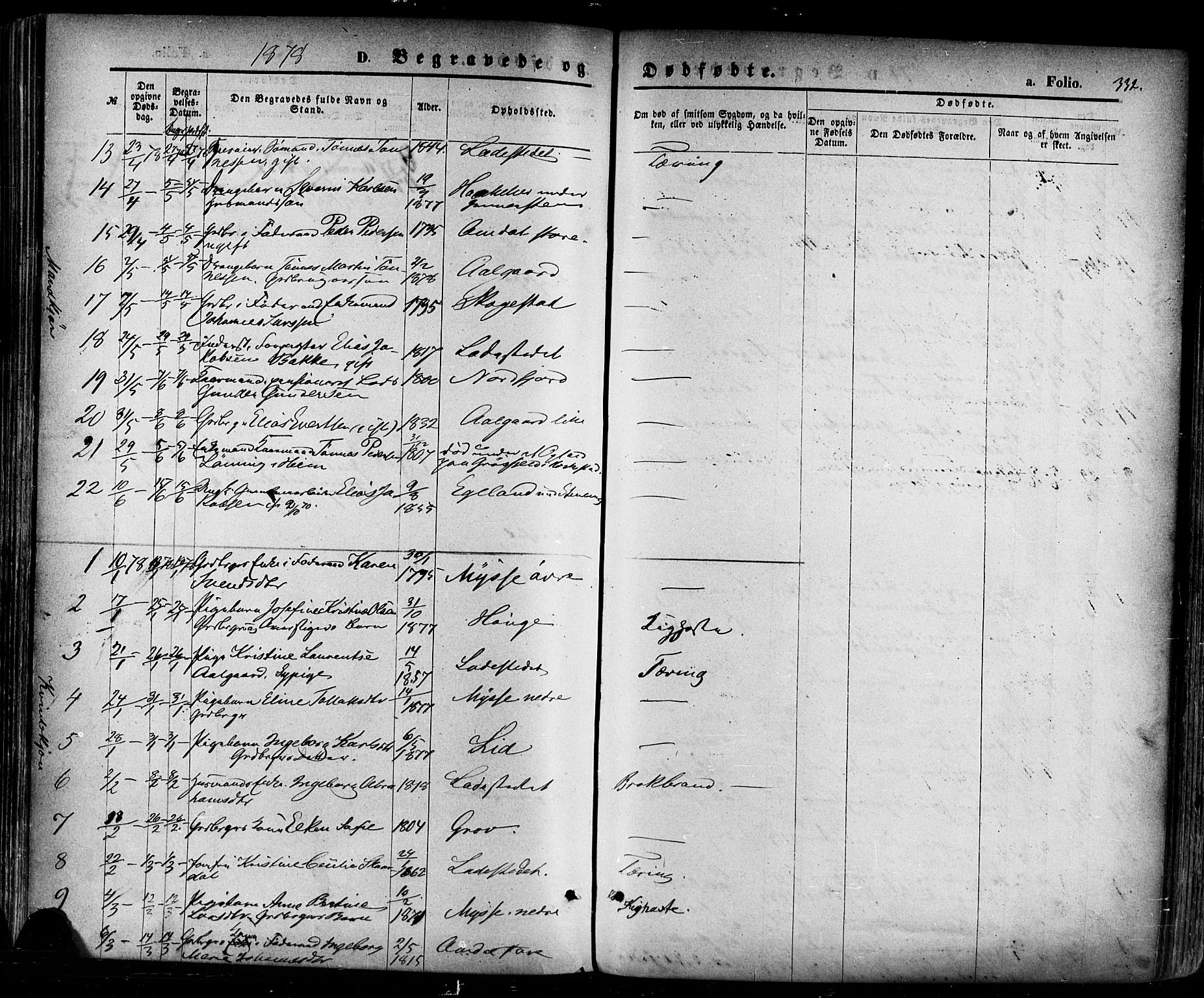 Sokndal sokneprestkontor, AV/SAST-A-101808: Parish register (official) no. A 10, 1874-1886, p. 332