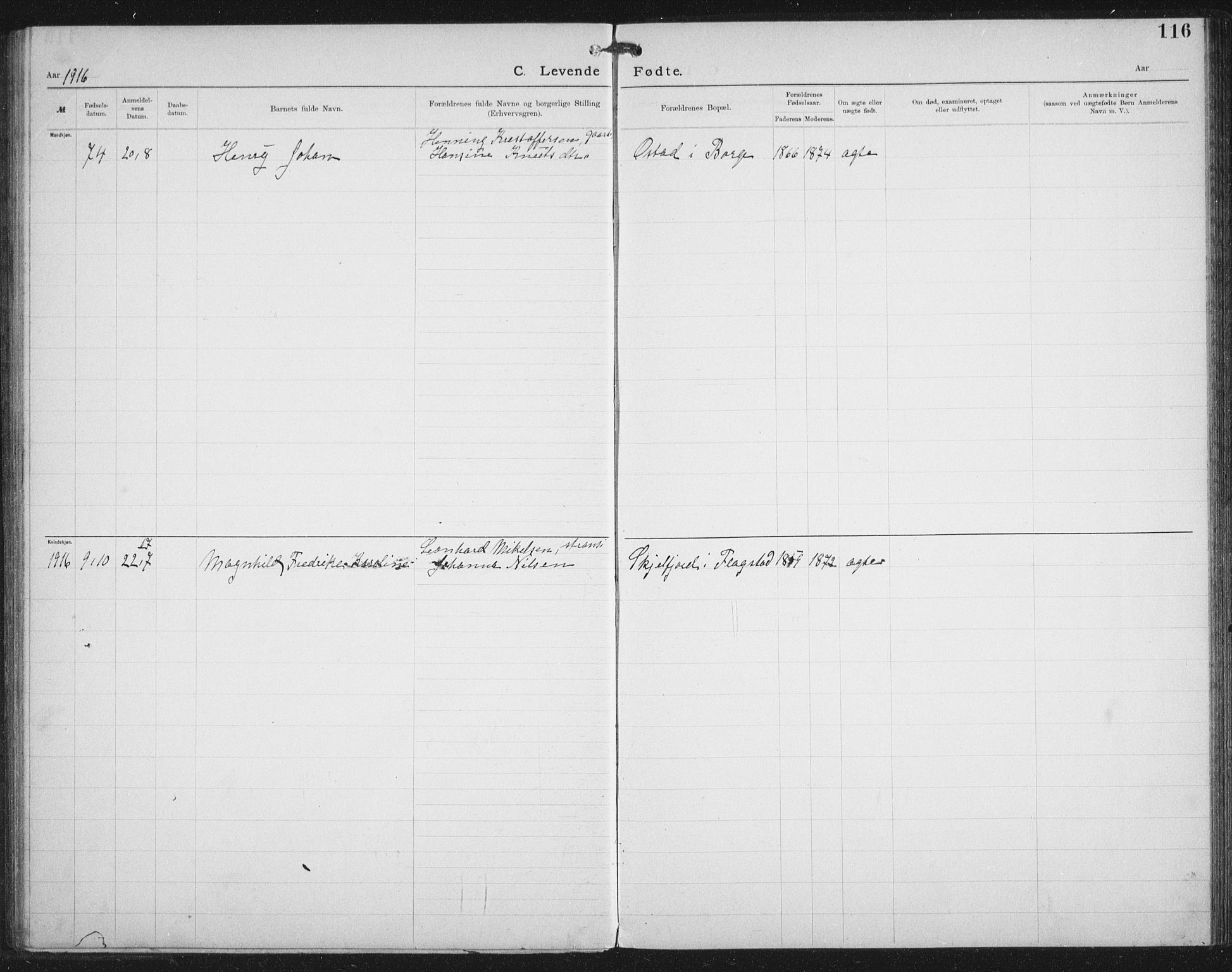 Ministerialprotokoller, klokkerbøker og fødselsregistre - Nordland, AV/SAT-A-1459/881/L1174: Dissenter register no. 881D01, 1891-1933, p. 116