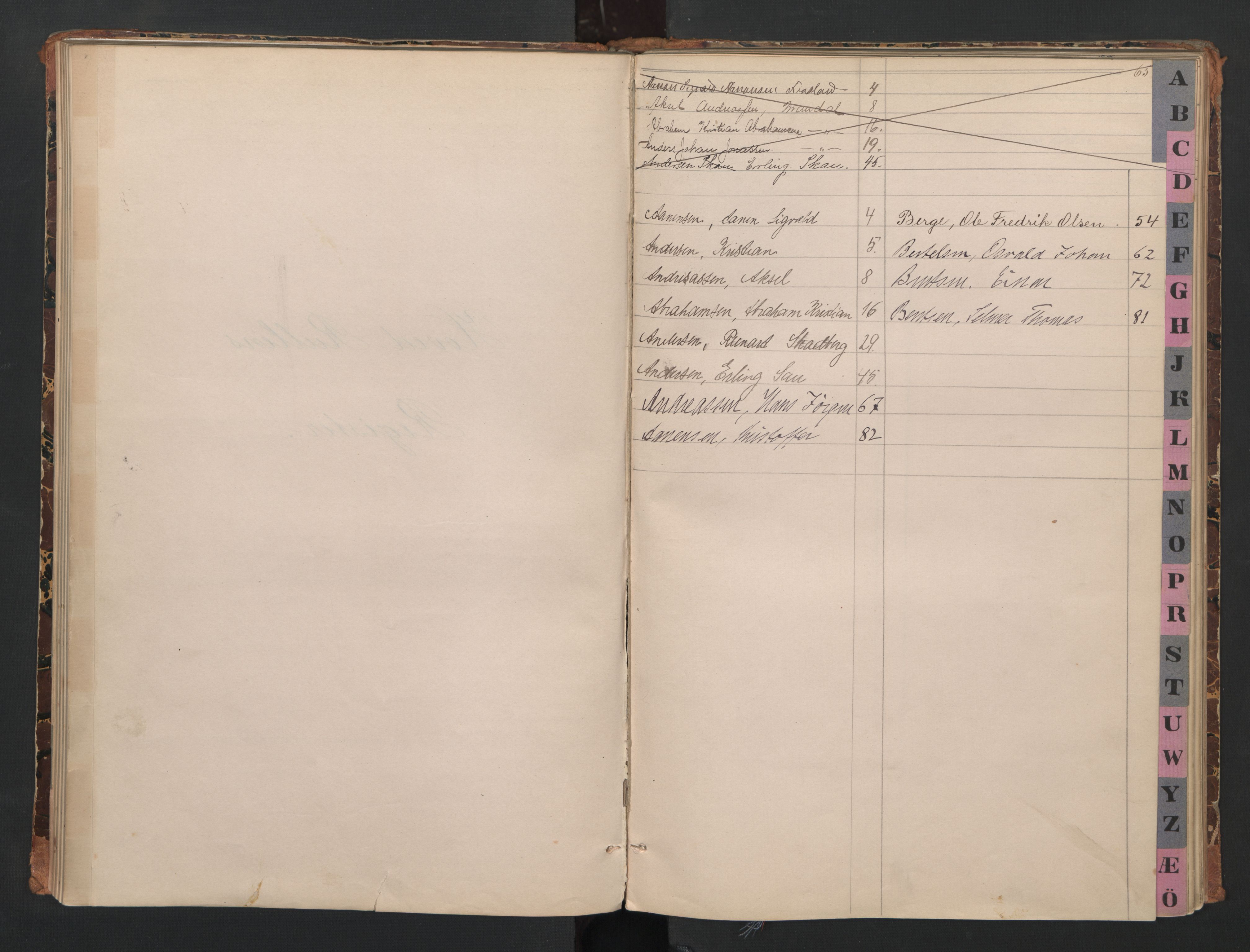 Mandal mønstringskrets, AV/SAK-2031-0016/F/Fa/L0008: Annotasjonsrulle nr 1-3, hovedrulle nr 1-122, maskinister og fyrbøtere, med register, Y-18, 1883-1948, p. 18
