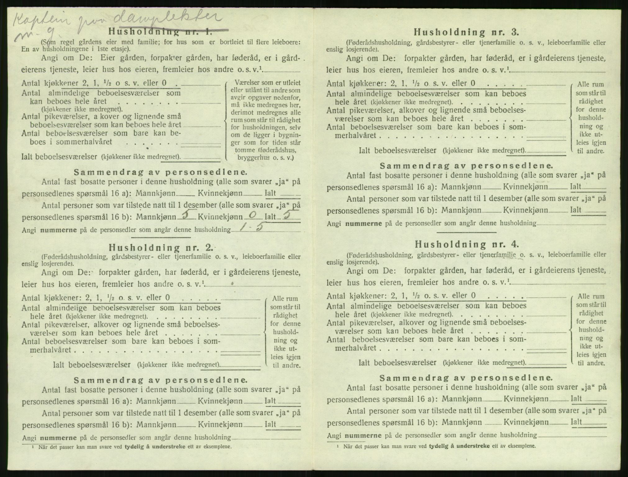 SAT, 1920 census for Sande (MR), 1920, p. 565