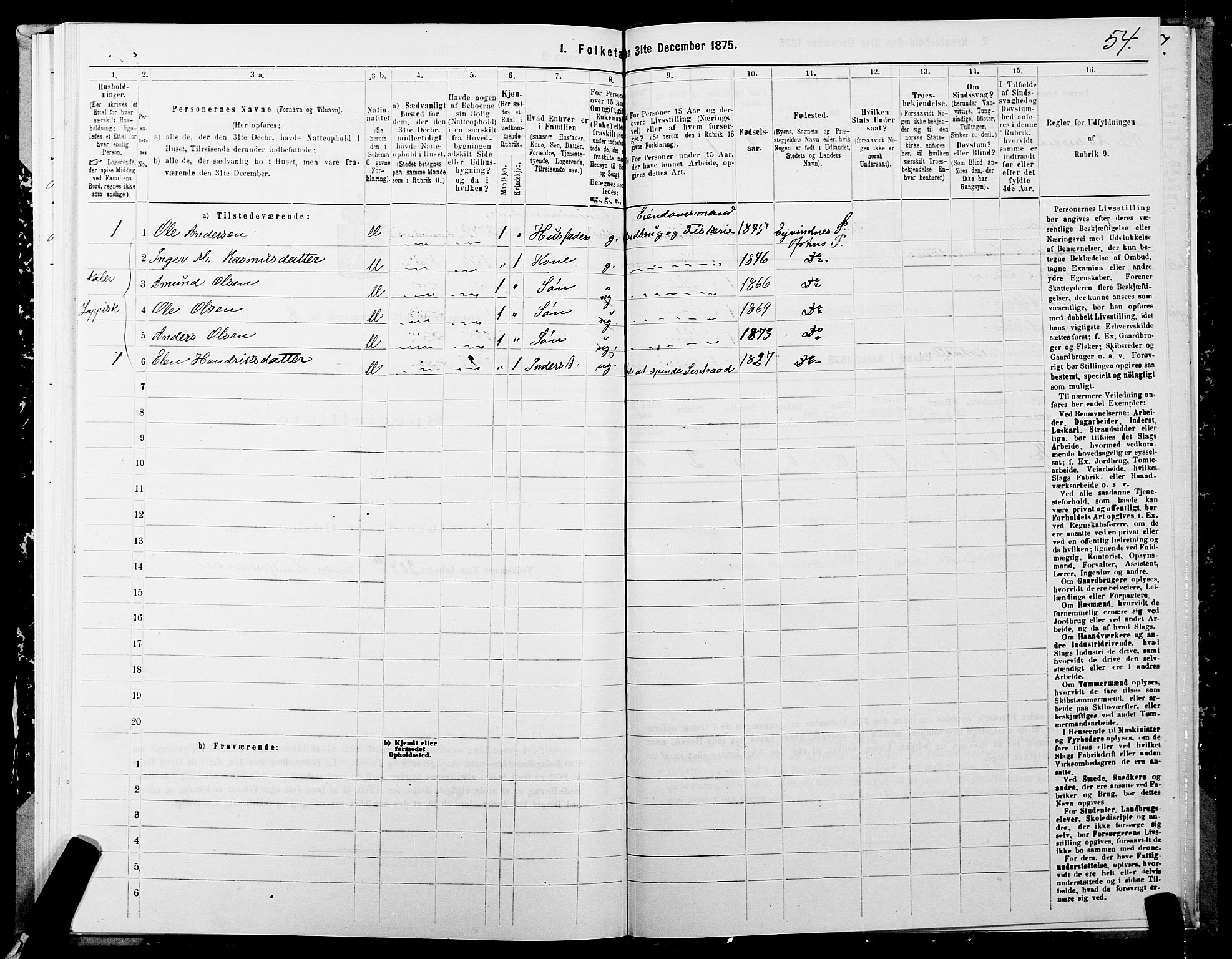 SATØ, 1875 census for 1914P Trondenes, 1875, p. 8054