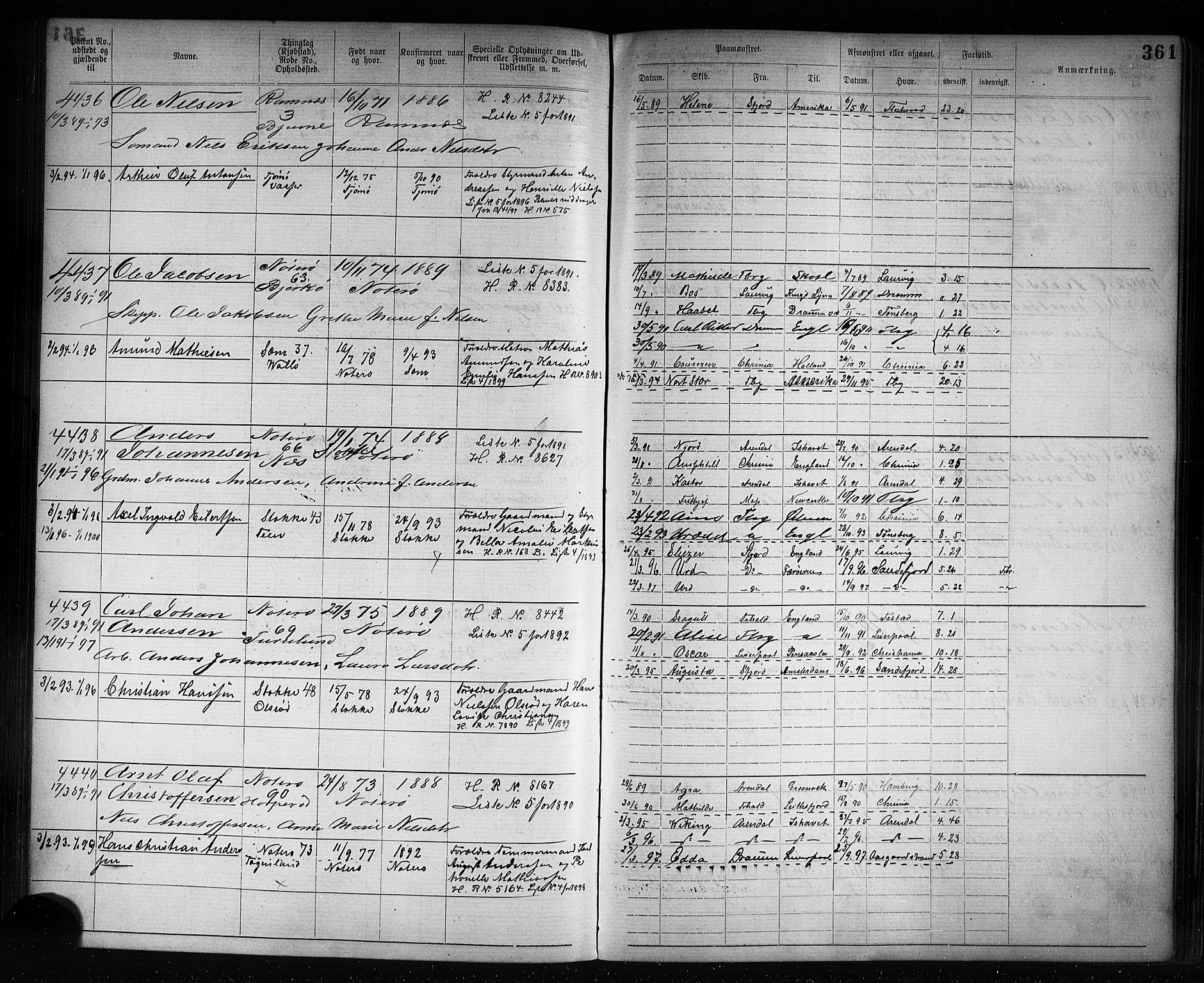 Tønsberg innrulleringskontor, AV/SAKO-A-786/F/Fb/L0007: Annotasjonsrulle Patent nr. 2636-5150, 1881-1892, p. 362