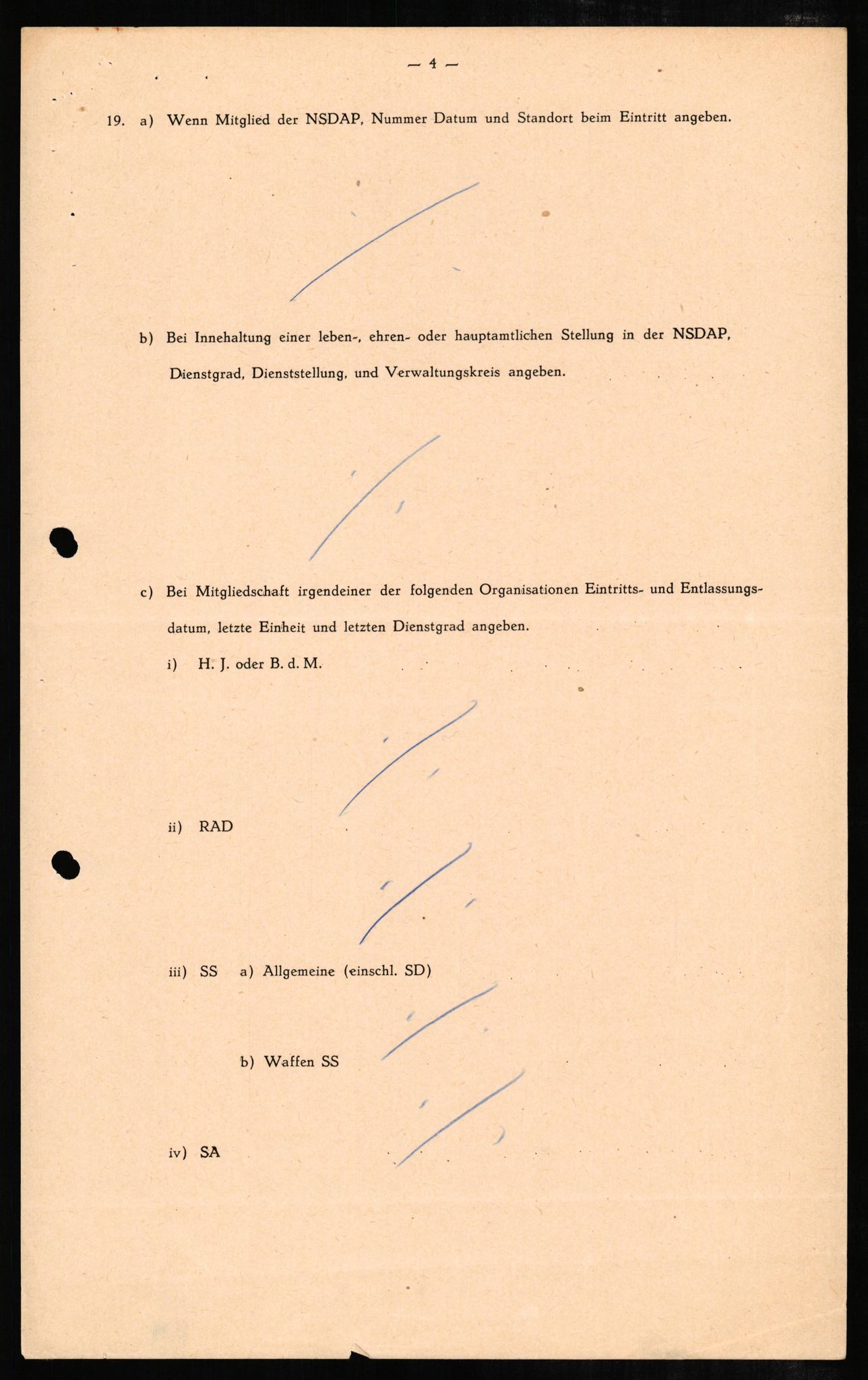 Forsvaret, Forsvarets overkommando II, AV/RA-RAFA-3915/D/Db/L0006: CI Questionaires. Tyske okkupasjonsstyrker i Norge. Tyskere., 1945-1946, p. 5