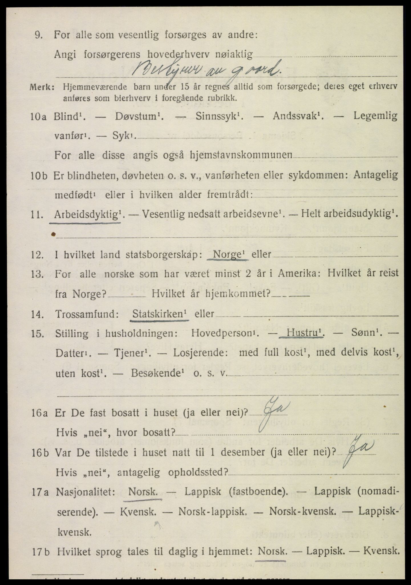 SAT, 1920 census for Røra, 1920, p. 1534