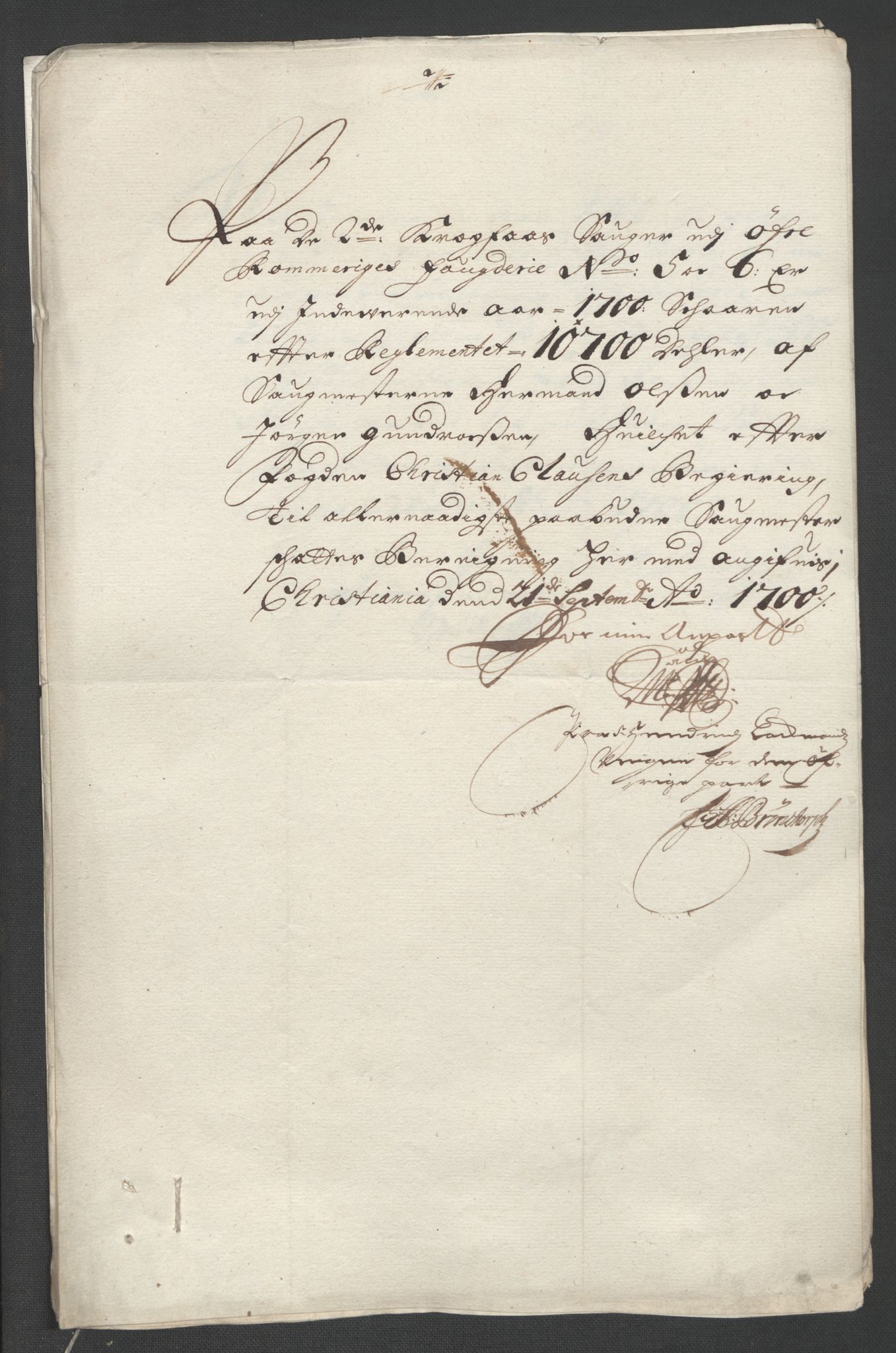 Rentekammeret inntil 1814, Reviderte regnskaper, Fogderegnskap, AV/RA-EA-4092/R12/L0712: Fogderegnskap Øvre Romerike, 1700, p. 270