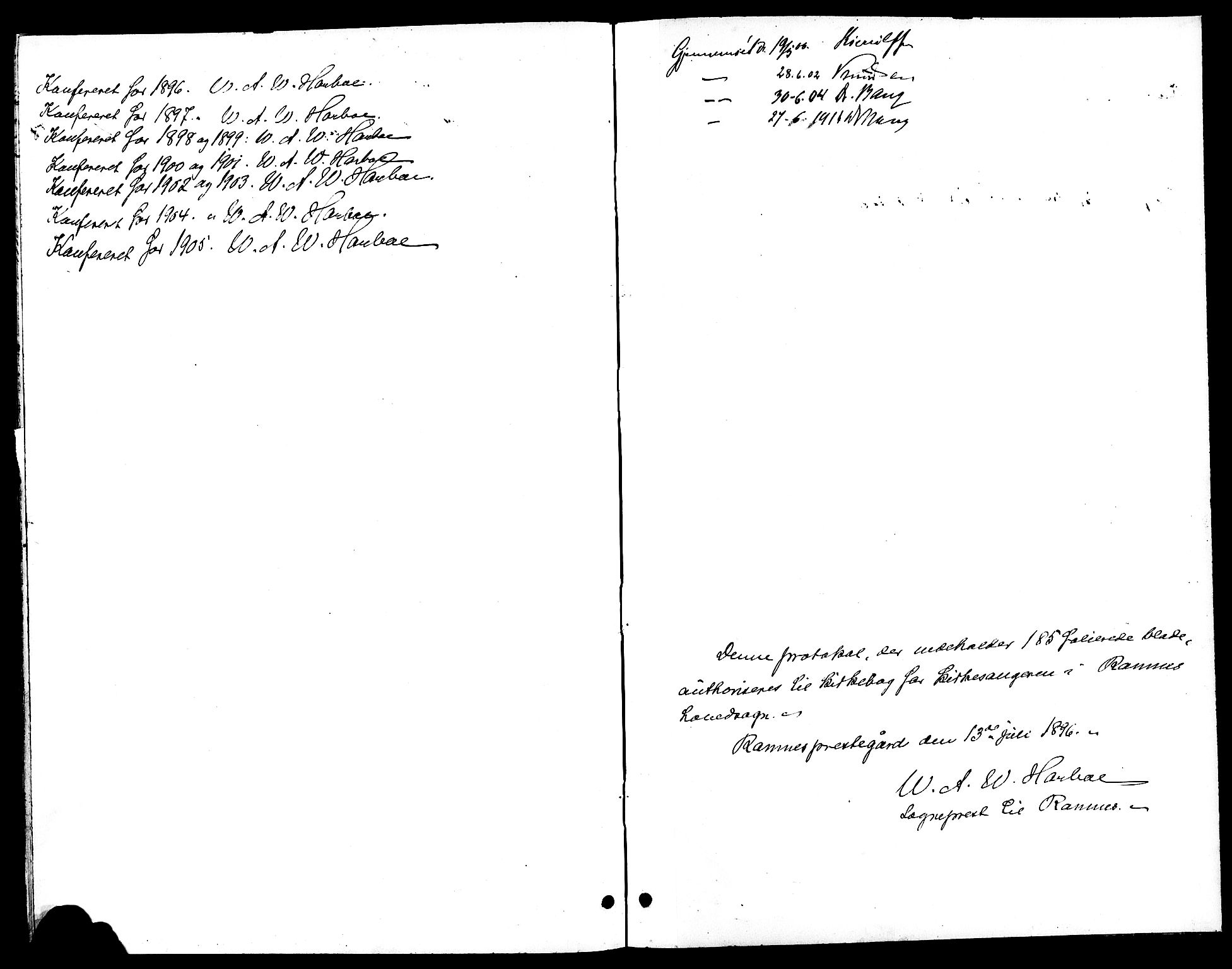 Ramnes kirkebøker, SAKO/A-314/G/Ga/L0004: Parish register (copy) no. I 4, 1896-1911