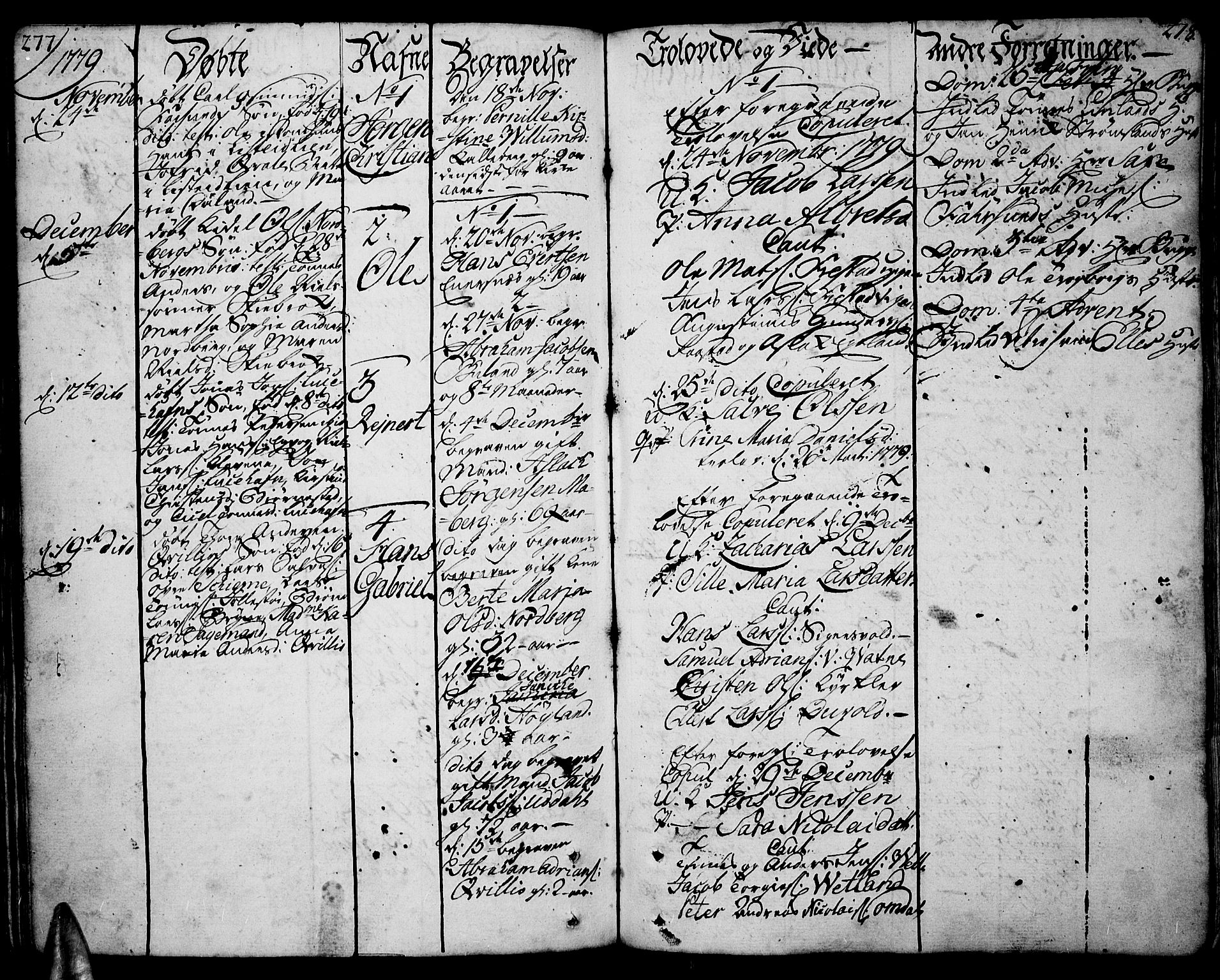 Lista sokneprestkontor, AV/SAK-1111-0027/F/Fa/L0004: Parish register (official) no. A 4, 1768-1794, p. 277-278