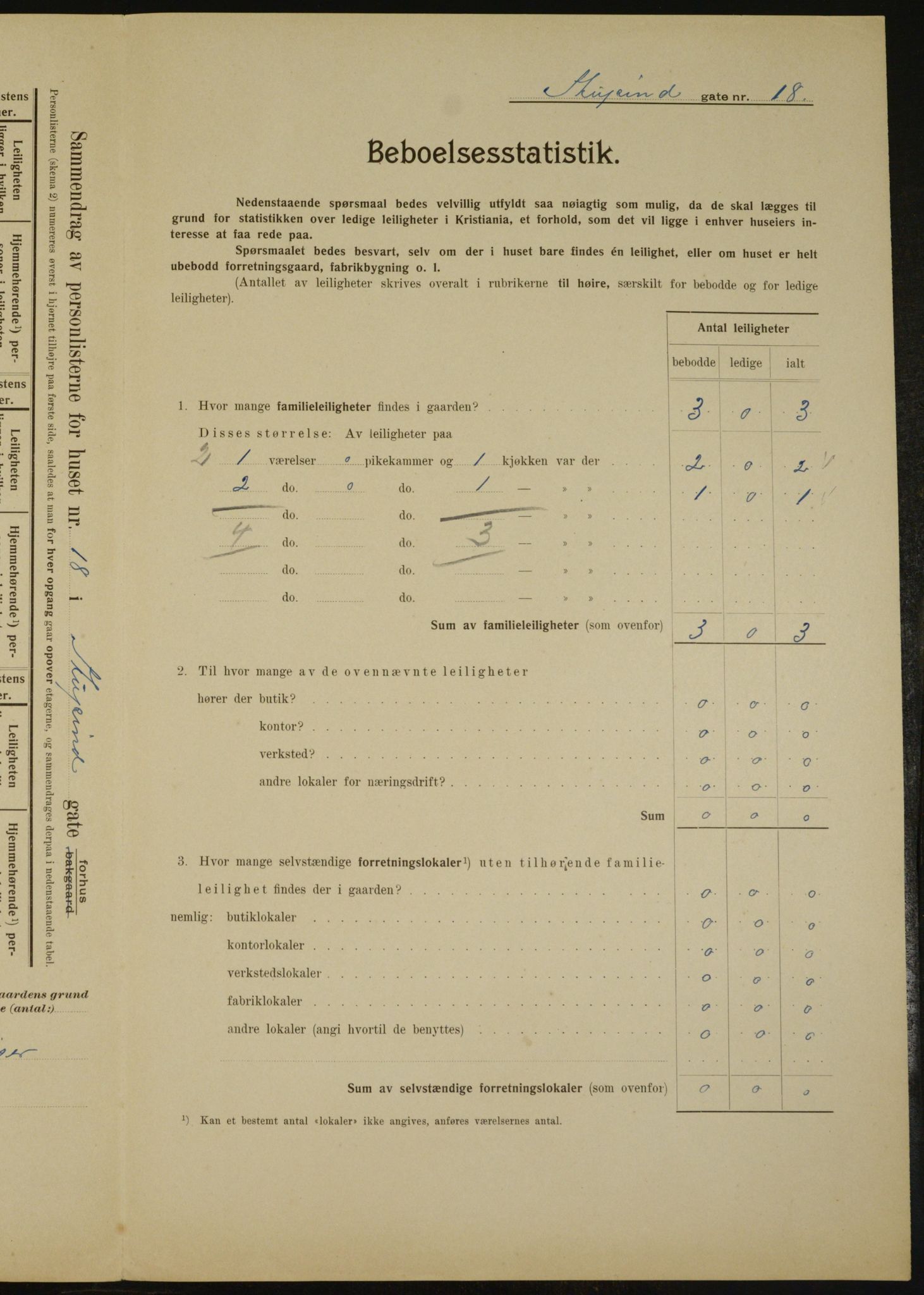 OBA, Municipal Census 1910 for Kristiania, 1910, p. 99245