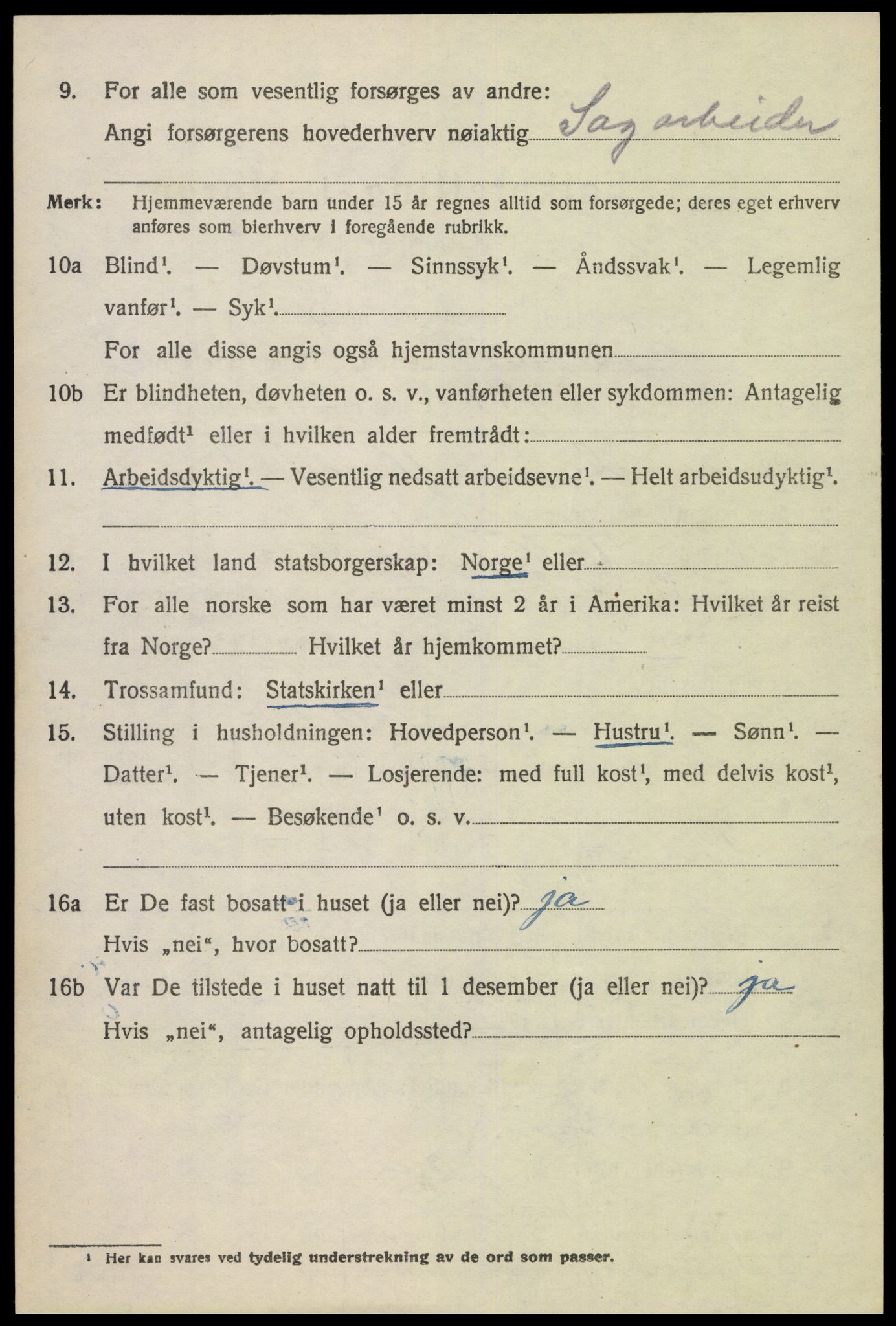 SAH, 1920 census for Furnes, 1920, p. 5720