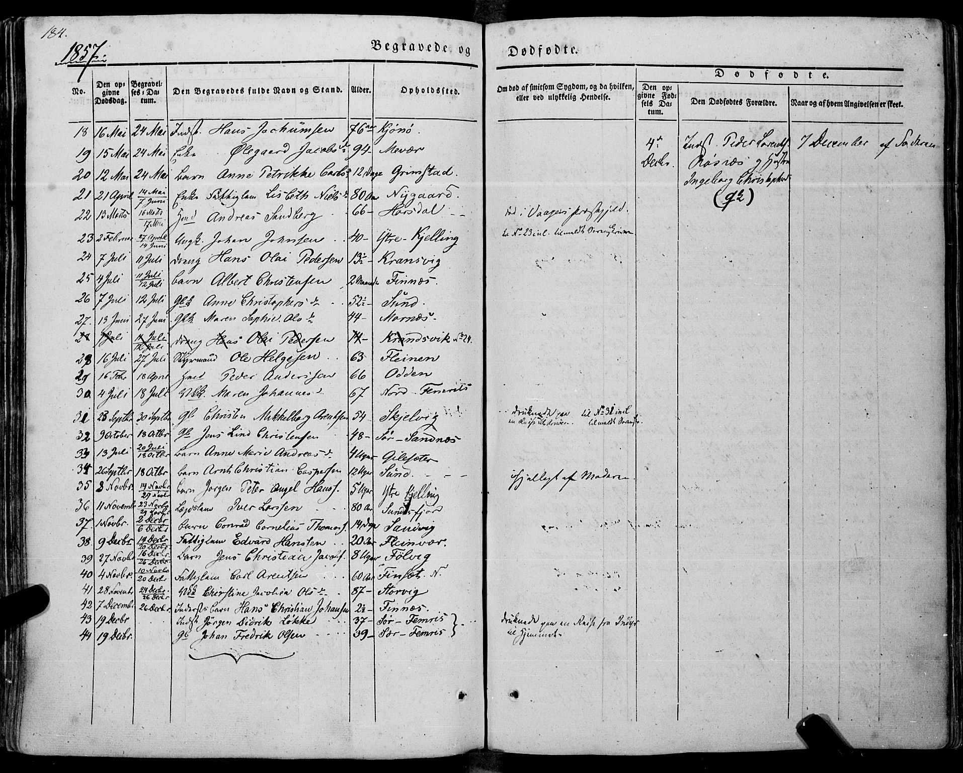 Ministerialprotokoller, klokkerbøker og fødselsregistre - Nordland, AV/SAT-A-1459/805/L0097: Parish register (official) no. 805A04, 1837-1861, p. 184