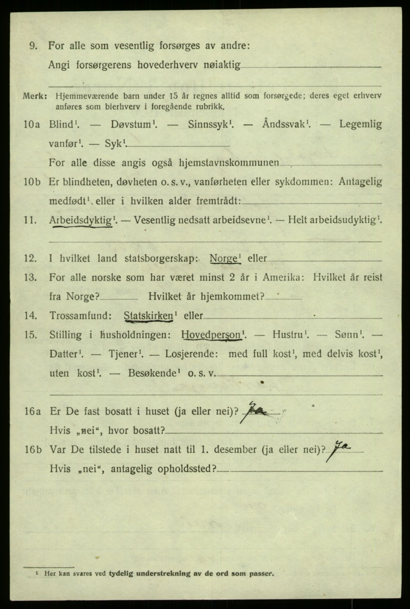 SAB, 1920 census for Sogndal, 1920, p. 5170