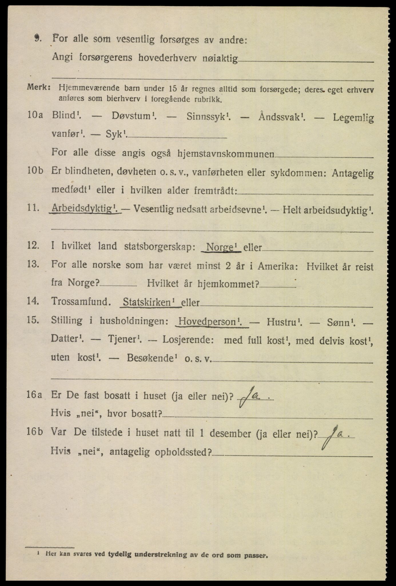 SAK, 1920 census for Holum, 1920, p. 718