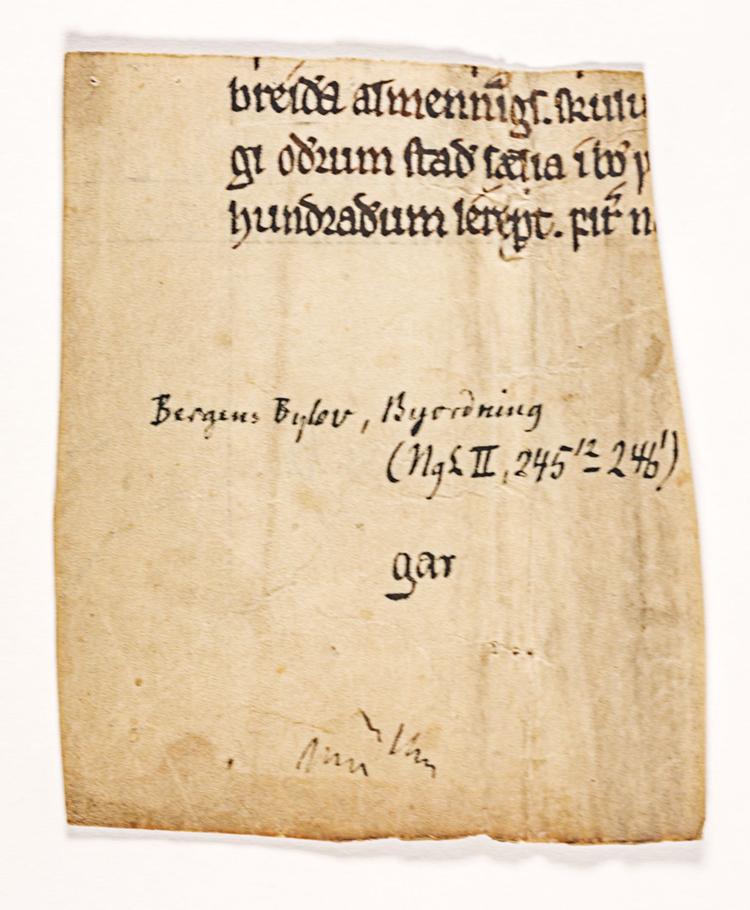 Riksarkivets diplomsamling, AV/RA-EA-5965/F26/L0002: Norrøne membranfragmenter bestand 2-9 (10), 1100-1536, p. 335