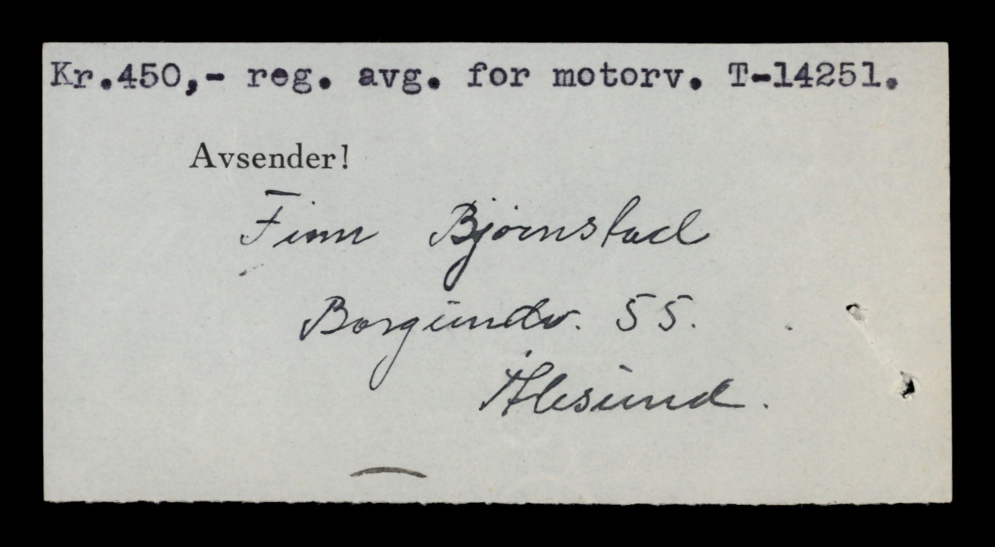 Møre og Romsdal vegkontor - Ålesund trafikkstasjon, AV/SAT-A-4099/F/Fe/L0044: Registreringskort for kjøretøy T 14205 - T 14319, 1927-1998, p. 1351