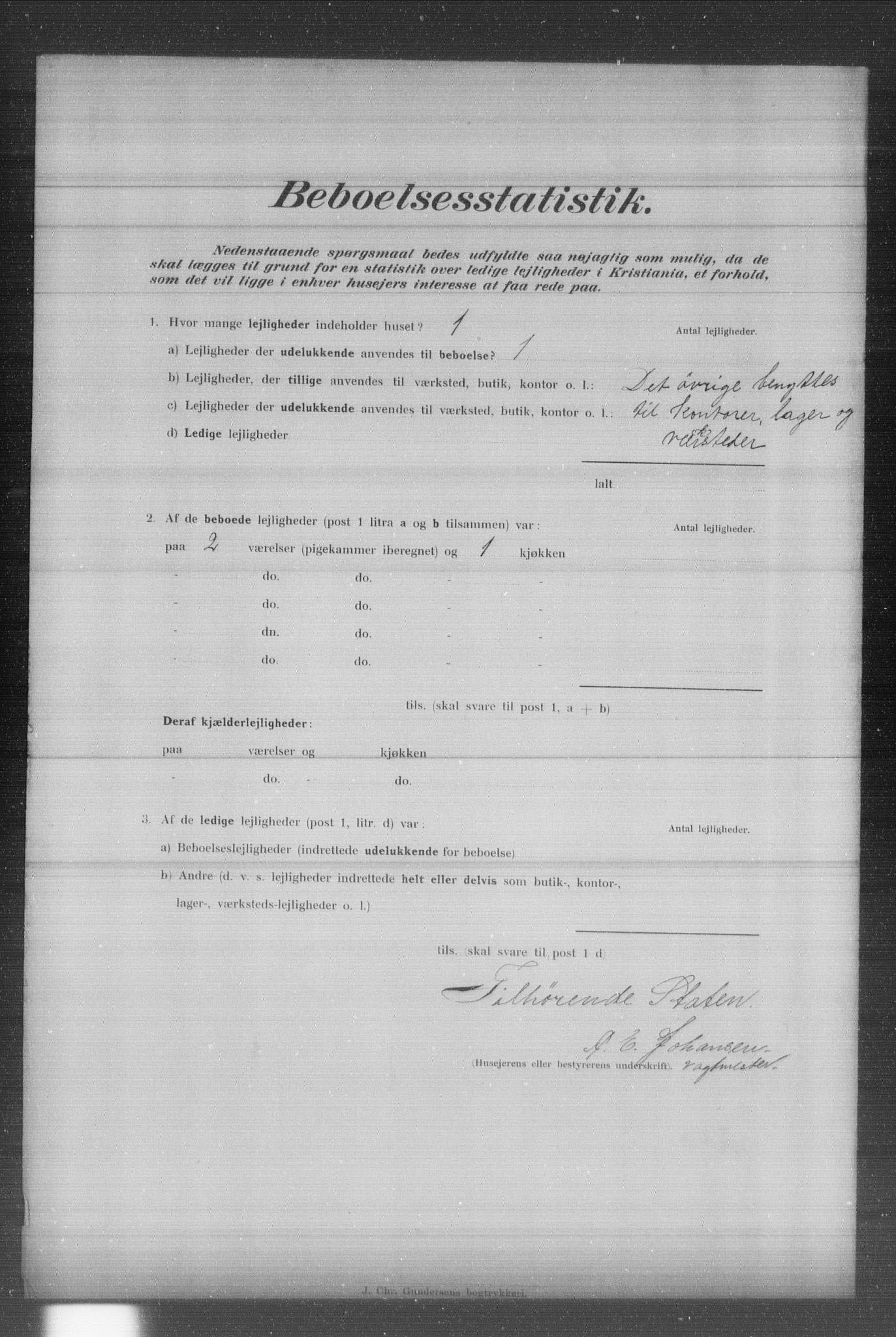 OBA, Municipal Census 1902 for Kristiania, 1902, p. 84