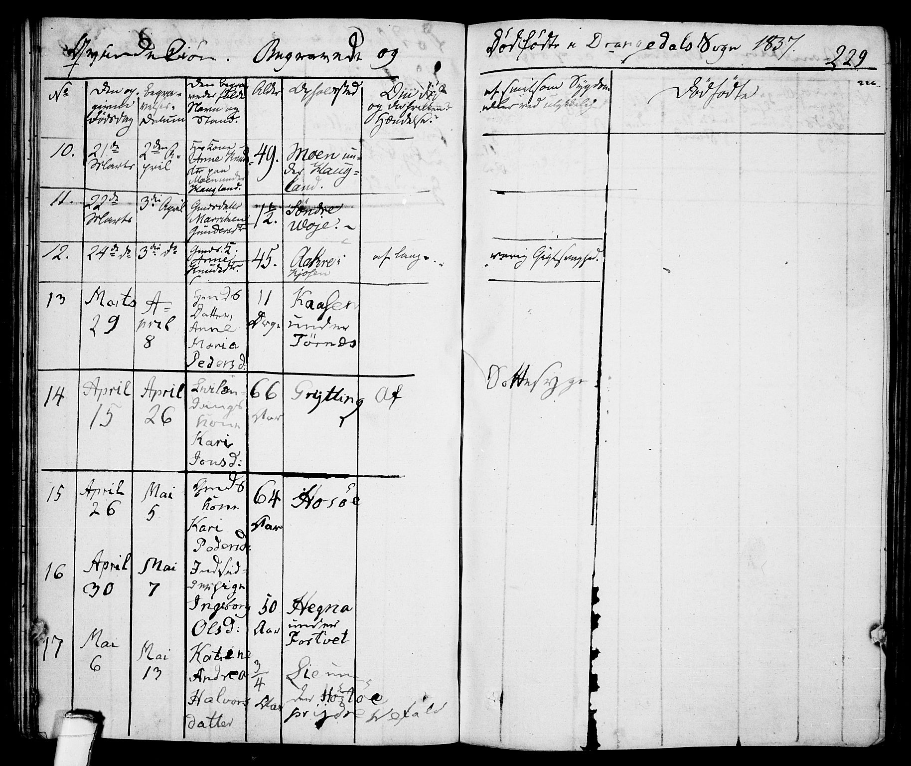 Drangedal kirkebøker, AV/SAKO-A-258/F/Fa/L0006: Parish register (official) no. 6, 1831-1837, p. 229