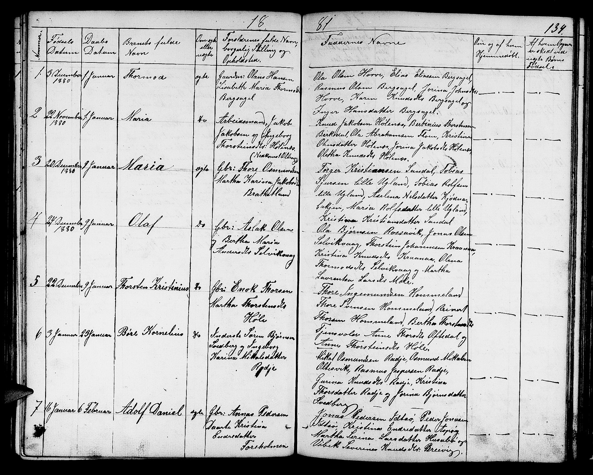 Høgsfjord sokneprestkontor, SAST/A-101624/H/Ha/Hab/L0001: Parish register (copy) no. B 1, 1855-1885, p. 134