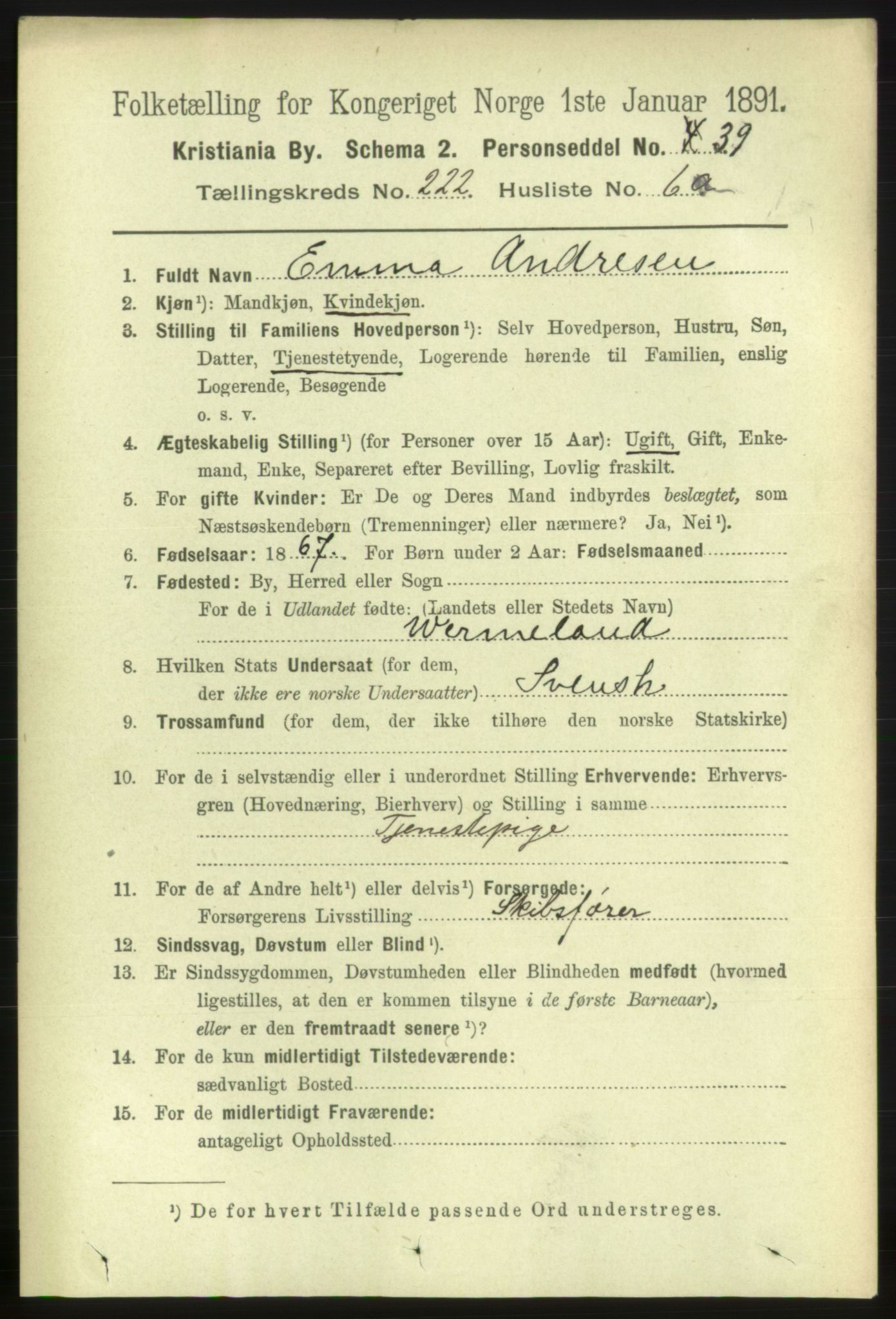 RA, 1891 census for 0301 Kristiania, 1891, p. 133280