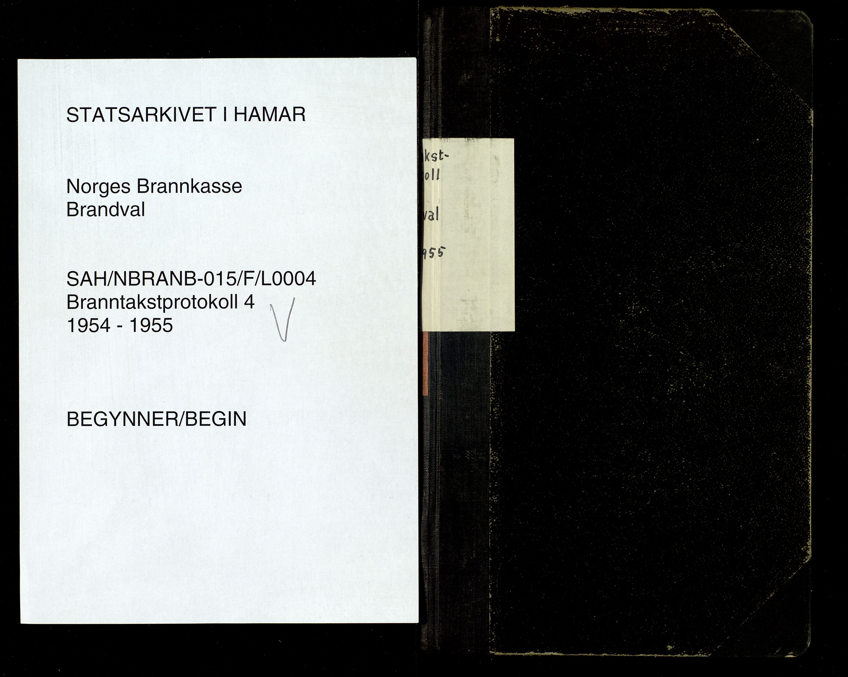 Norges Brannkasse, Brandval, SAH/NBRANB-015/F/L0004: Branntakstprotokoll, 1954-1955