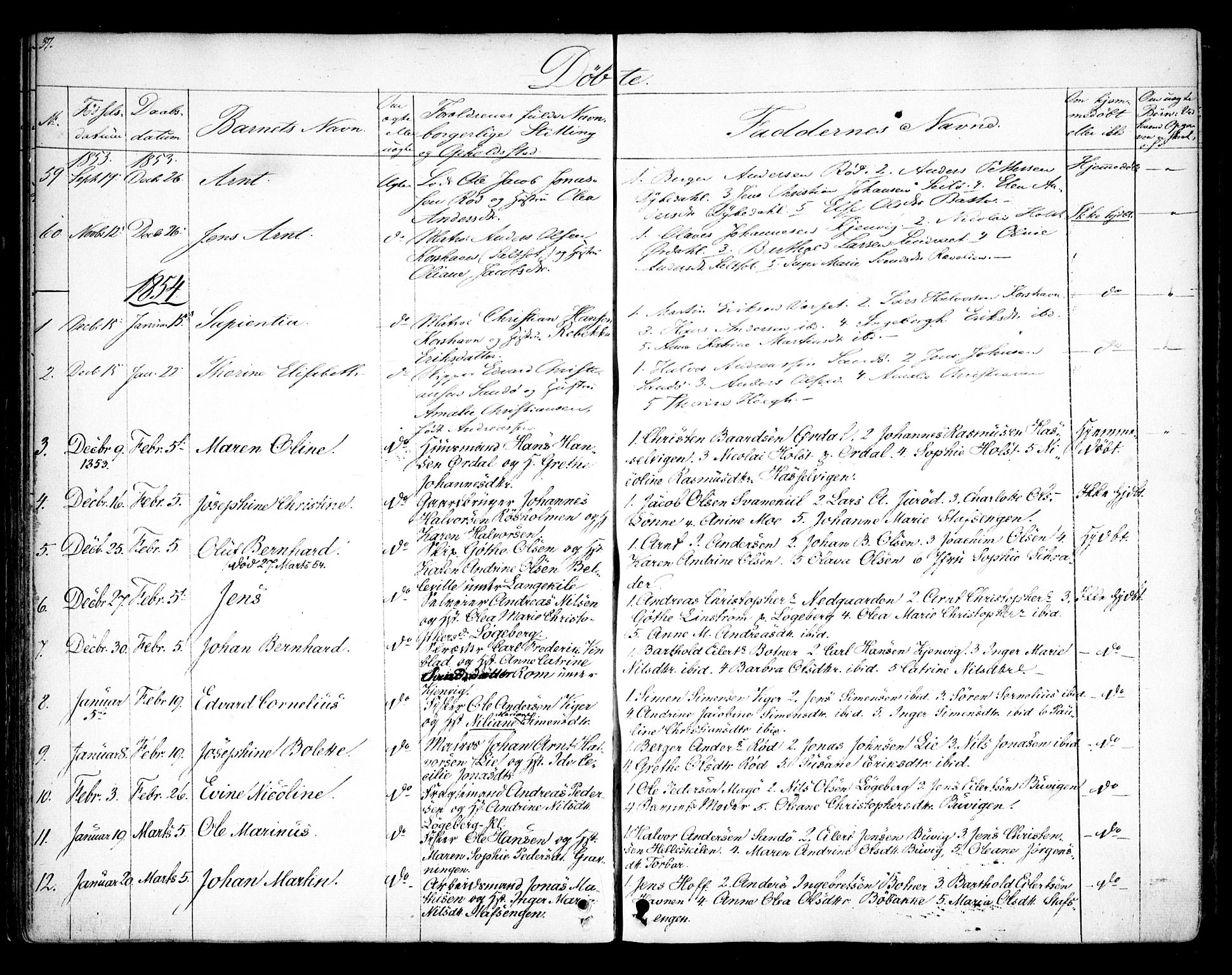 Hvaler prestekontor Kirkebøker, SAO/A-2001/F/Fa/L0006: Parish register (official) no. I 6, 1846-1863, p. 37