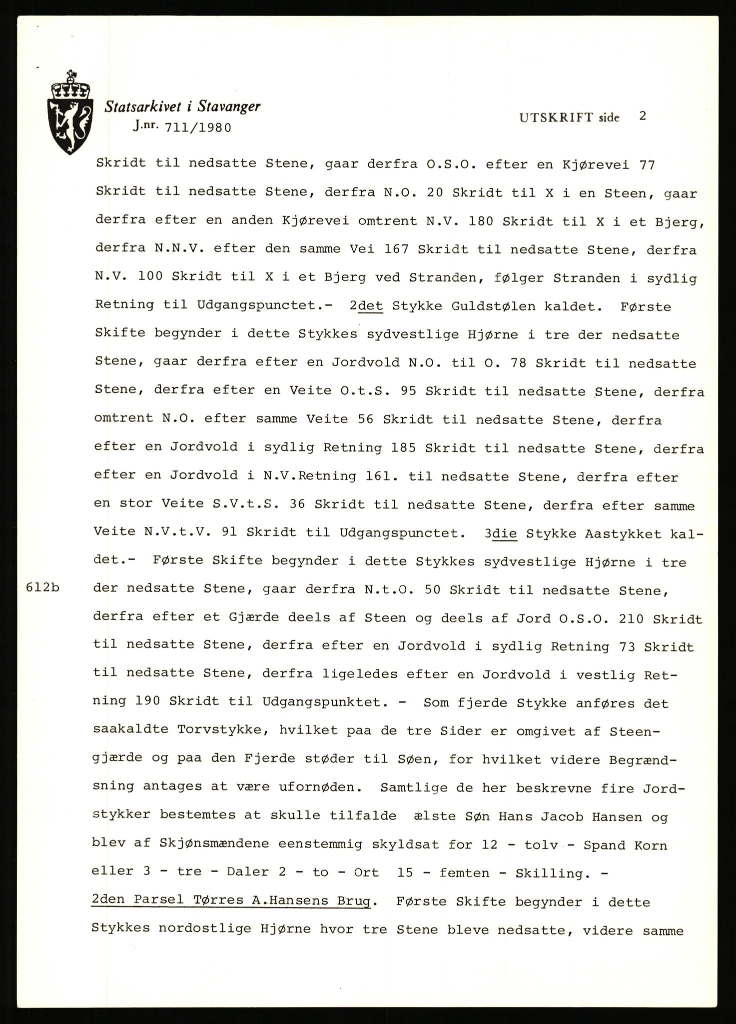 Statsarkivet i Stavanger, AV/SAST-A-101971/03/Y/Yj/L0099: Avskrifter sortert etter gårdsnavn: Østerhus - Åkre, 1750-1930, p. 450