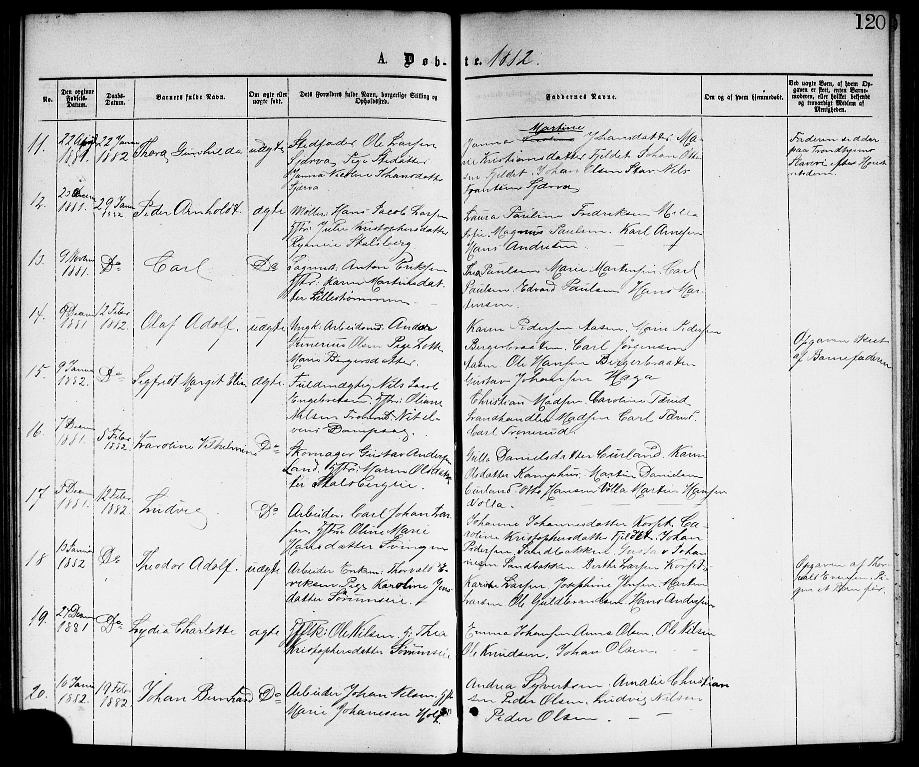 Skedsmo prestekontor Kirkebøker, AV/SAO-A-10033a/G/Ga/L0003: Parish register (copy) no. I 3, 1873-1882, p. 120