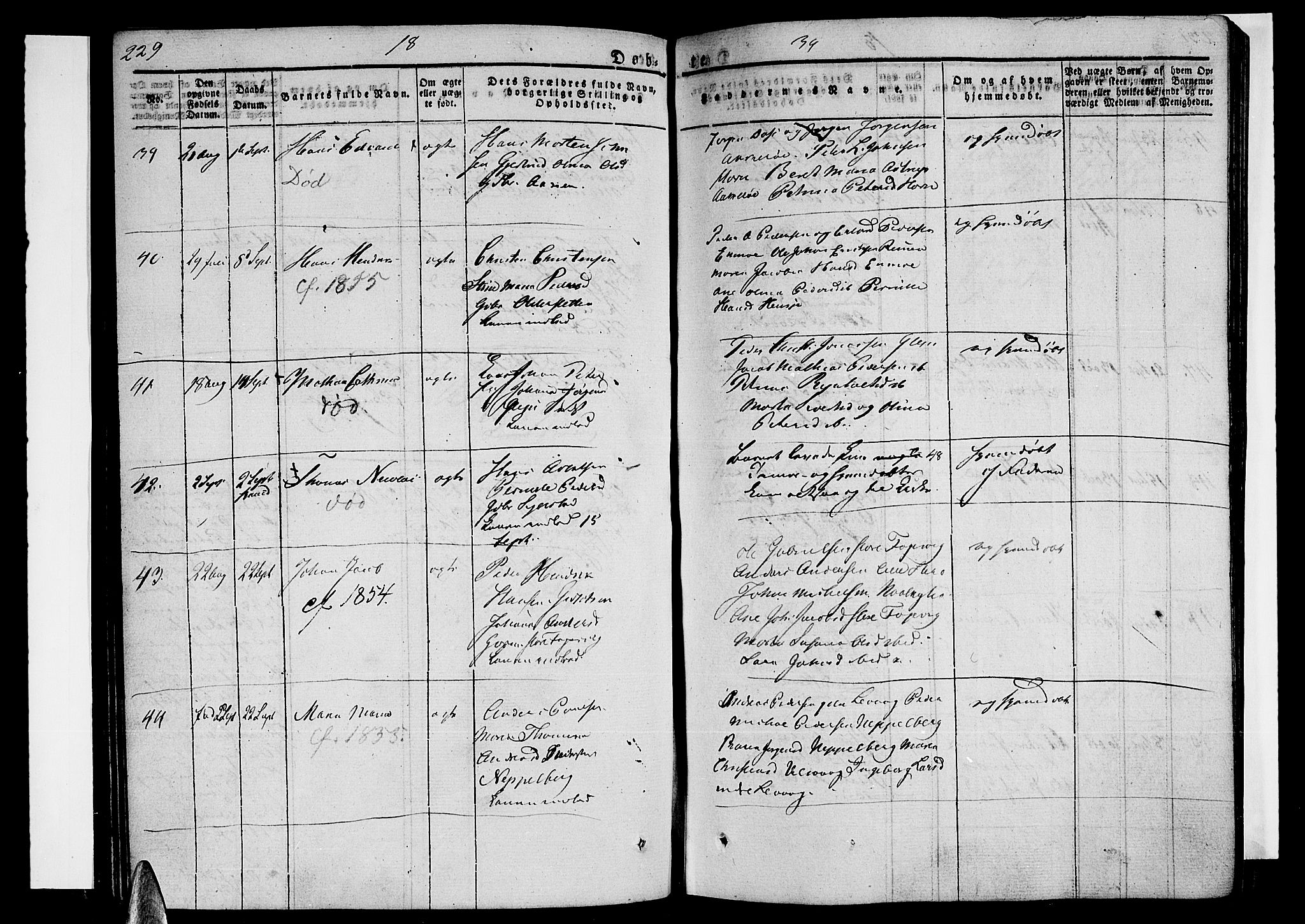 Ministerialprotokoller, klokkerbøker og fødselsregistre - Nordland, AV/SAT-A-1459/838/L0548: Parish register (official) no. 838A06, 1829-1839, p. 229-230