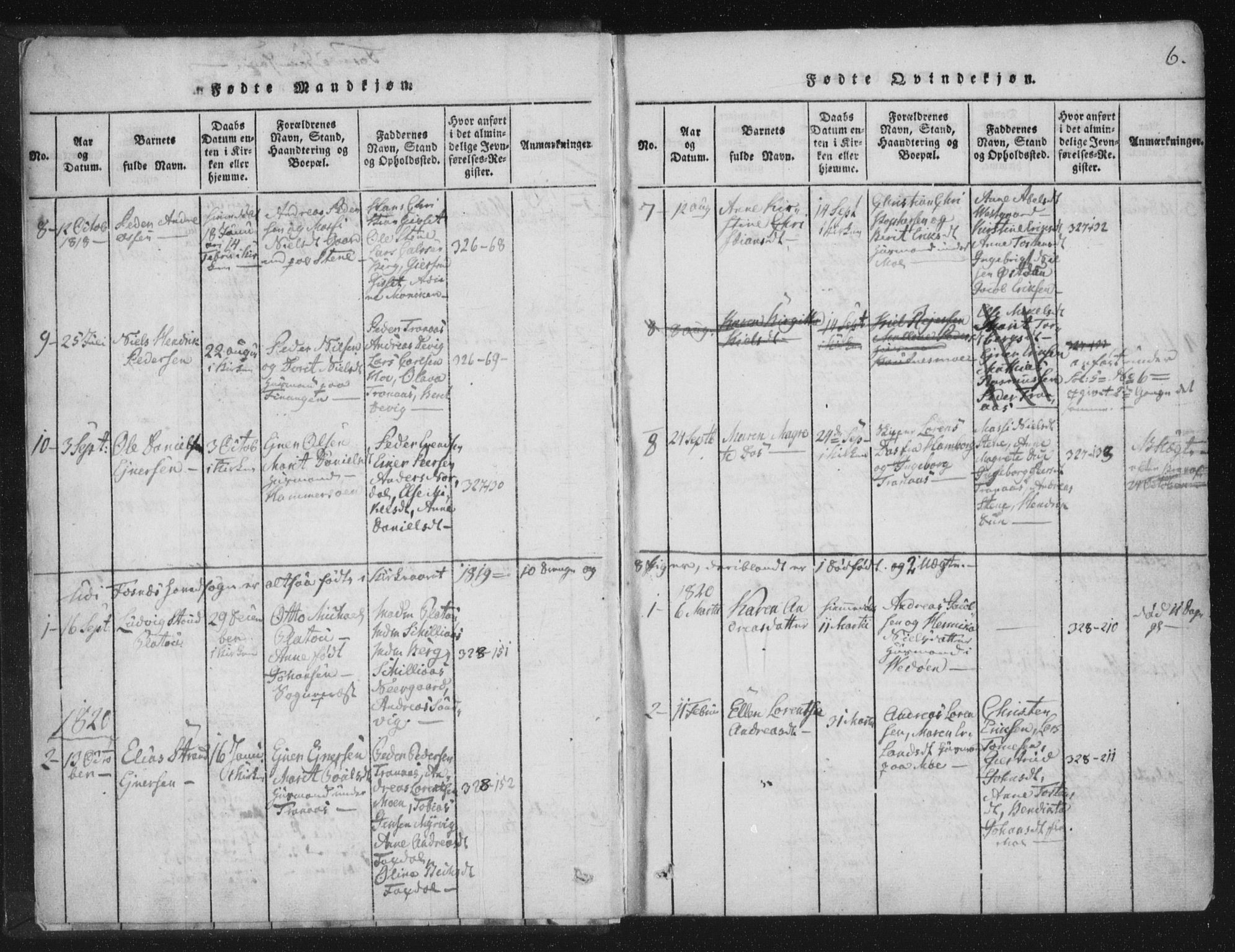 Ministerialprotokoller, klokkerbøker og fødselsregistre - Nord-Trøndelag, SAT/A-1458/773/L0609: Parish register (official) no. 773A03 /1, 1815-1830, p. 6