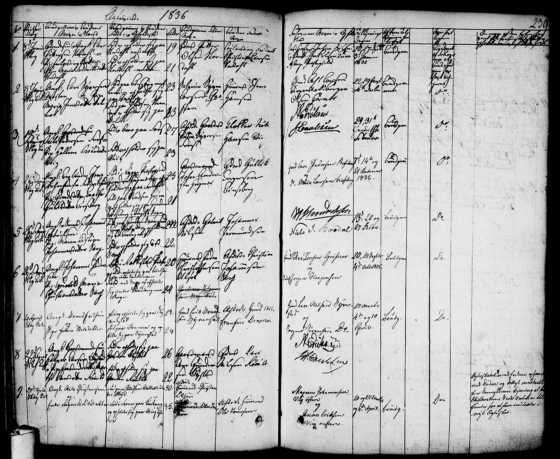 Skjeberg prestekontor Kirkebøker, AV/SAO-A-10923/F/Fa/L0005: Parish register (official) no. I 5, 1830-1845, p. 239