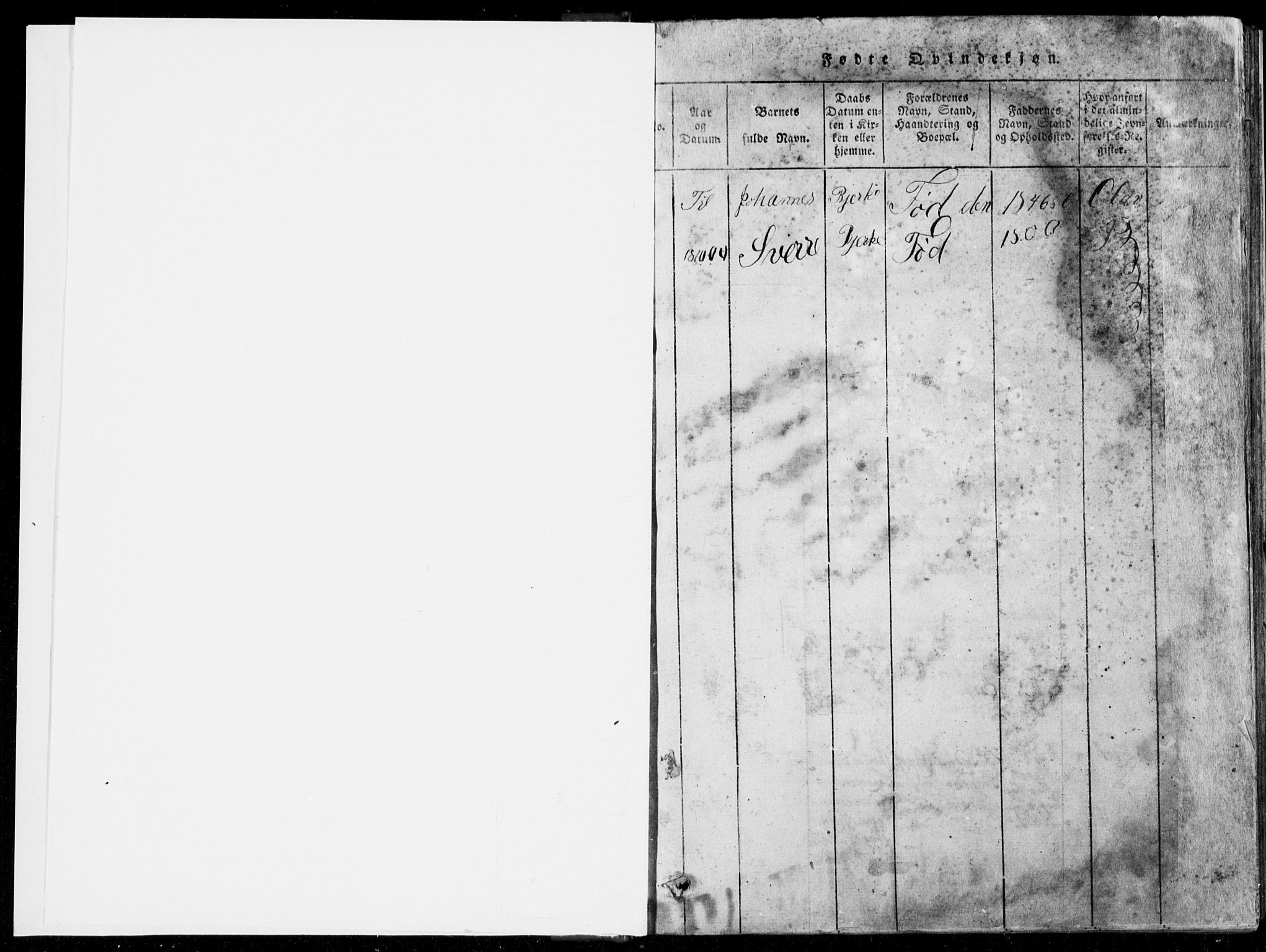 Strandebarm sokneprestembete, SAB/A-78401/H/Hab: Parish register (copy) no. A  1, 1816-1826, p. 1