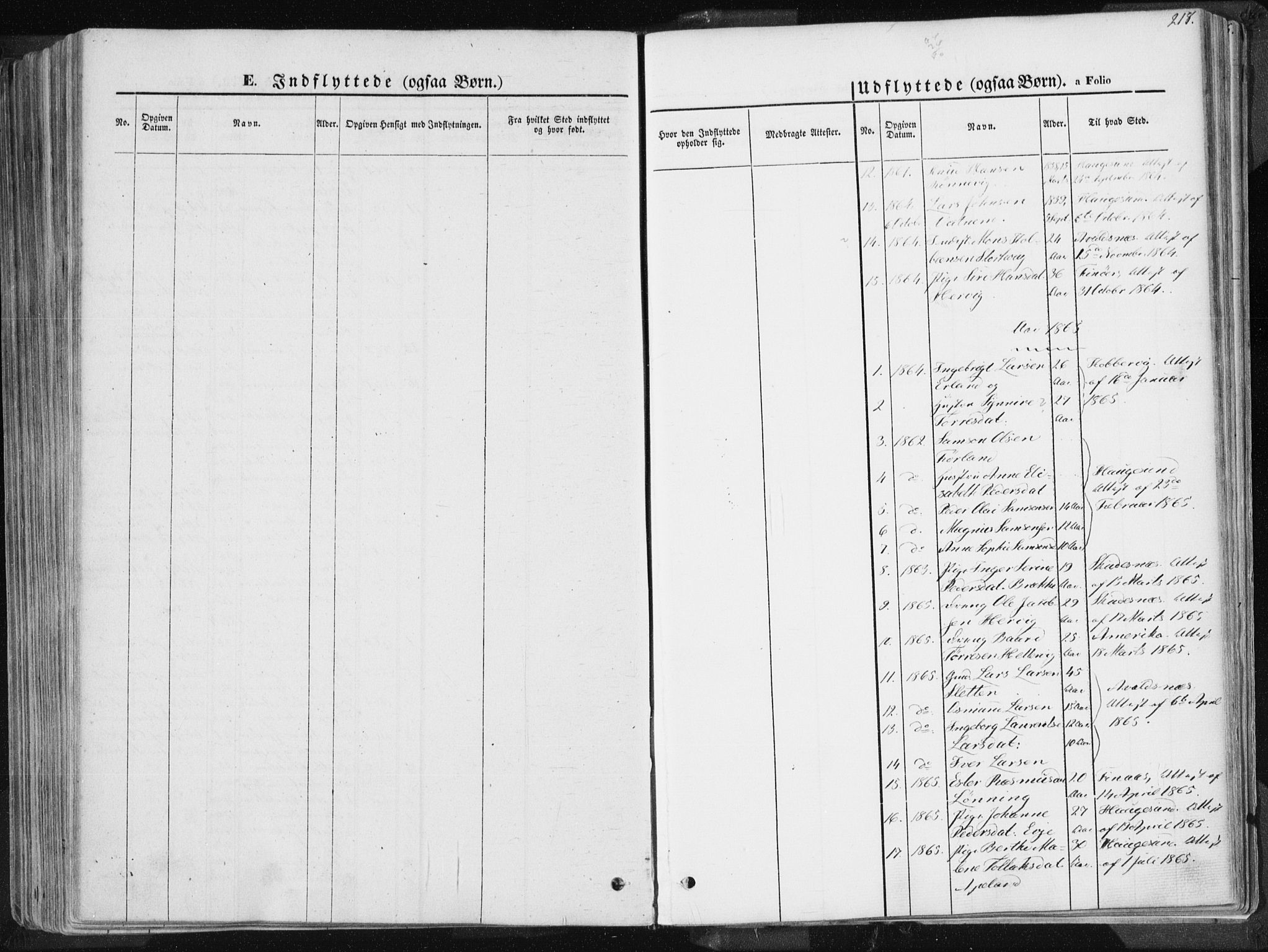 Tysvær sokneprestkontor, SAST/A -101864/H/Ha/Haa/L0003: Parish register (official) no. A 3, 1856-1865, p. 218