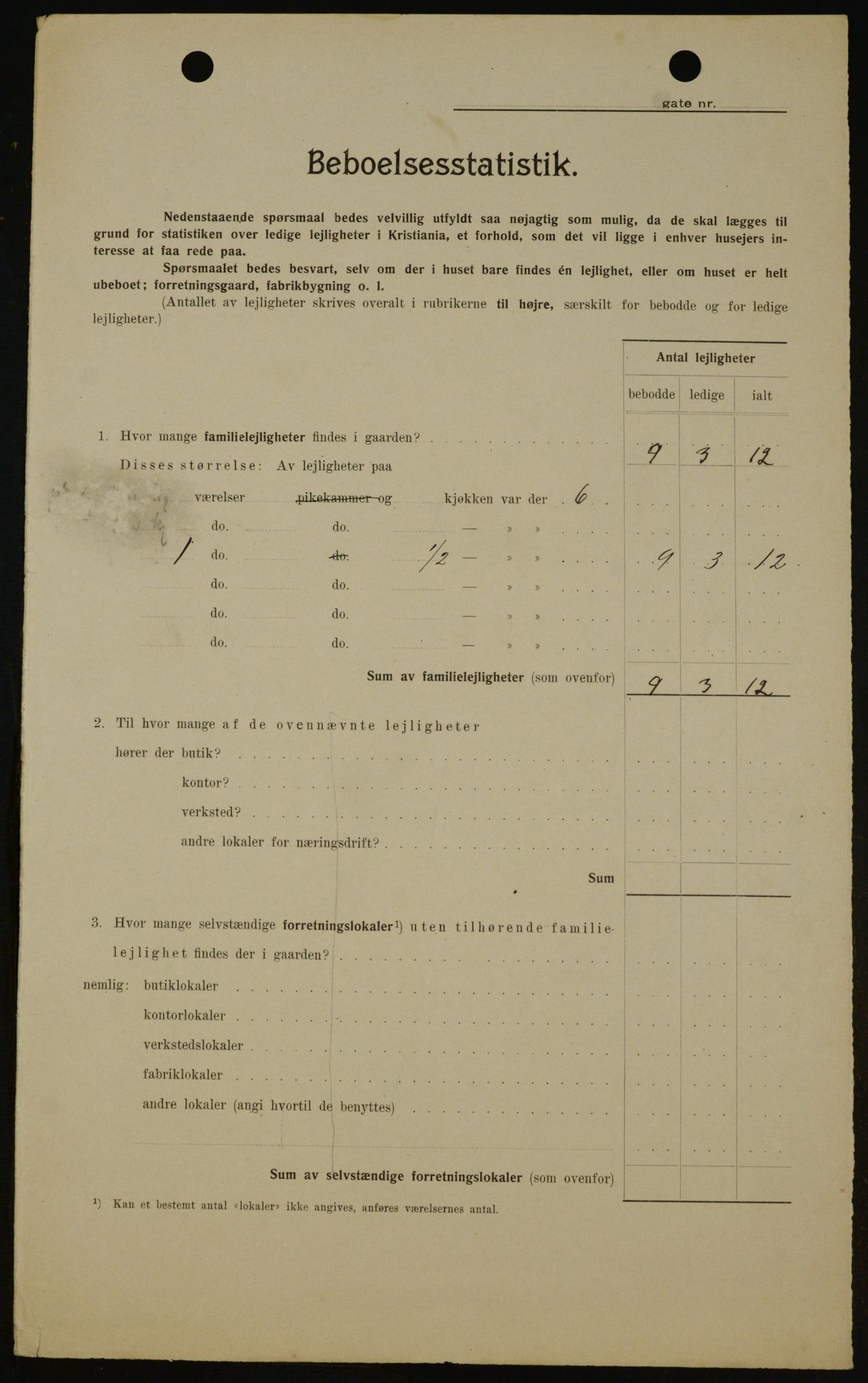 OBA, Municipal Census 1909 for Kristiania, 1909, p. 96953