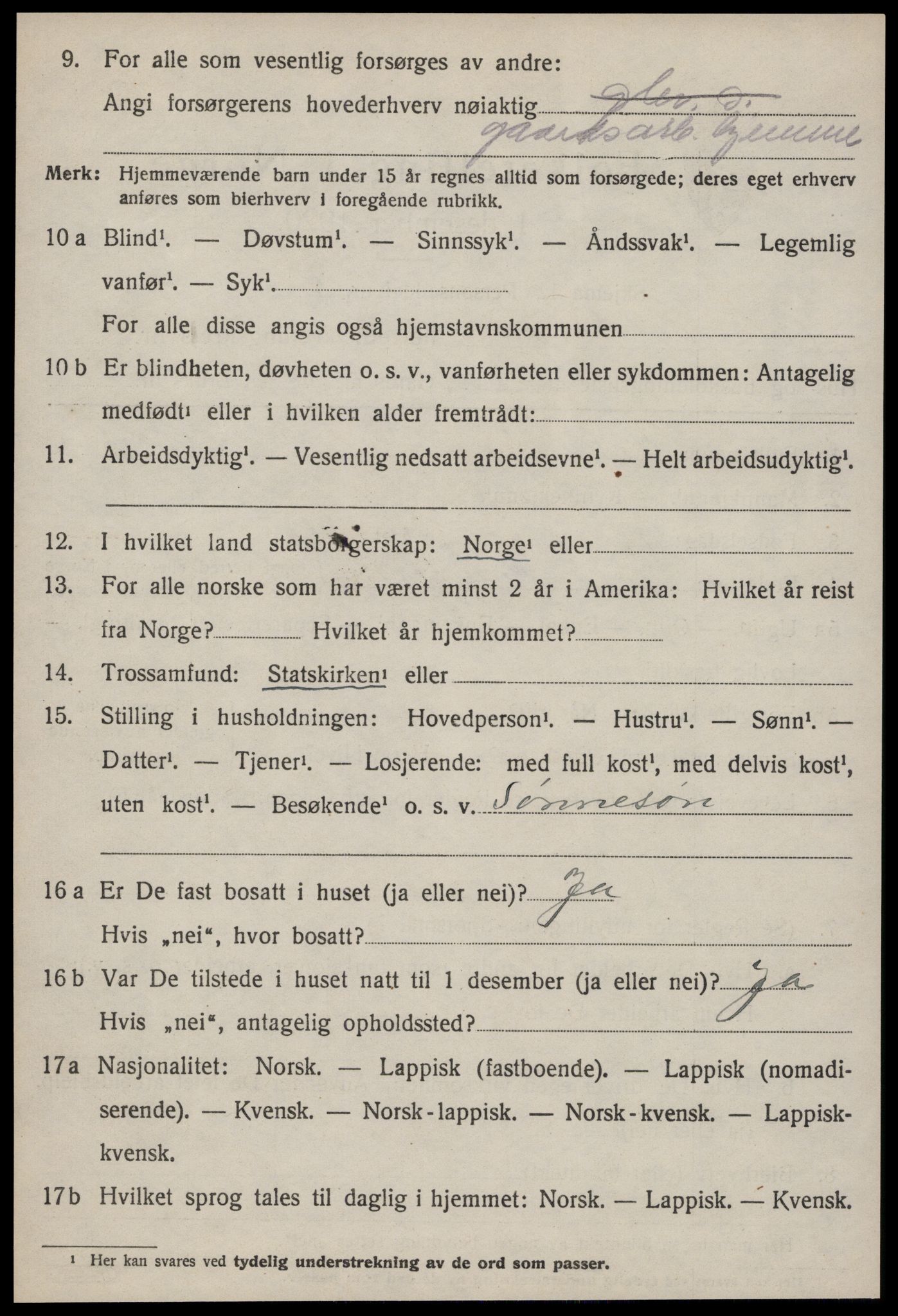 SAT, 1920 census for Hølonda, 1920, p. 608