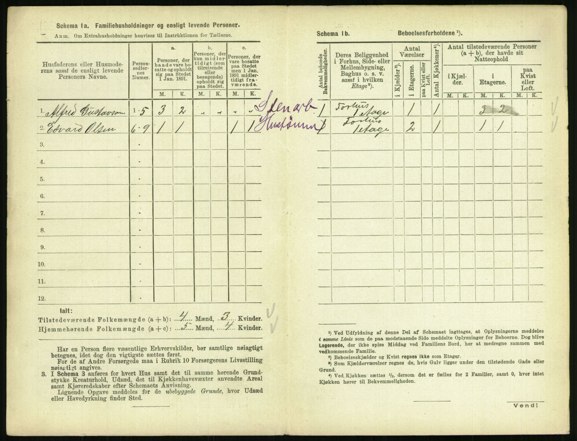 RA, 1891 census for 0804 Brevik, 1891, p. 502