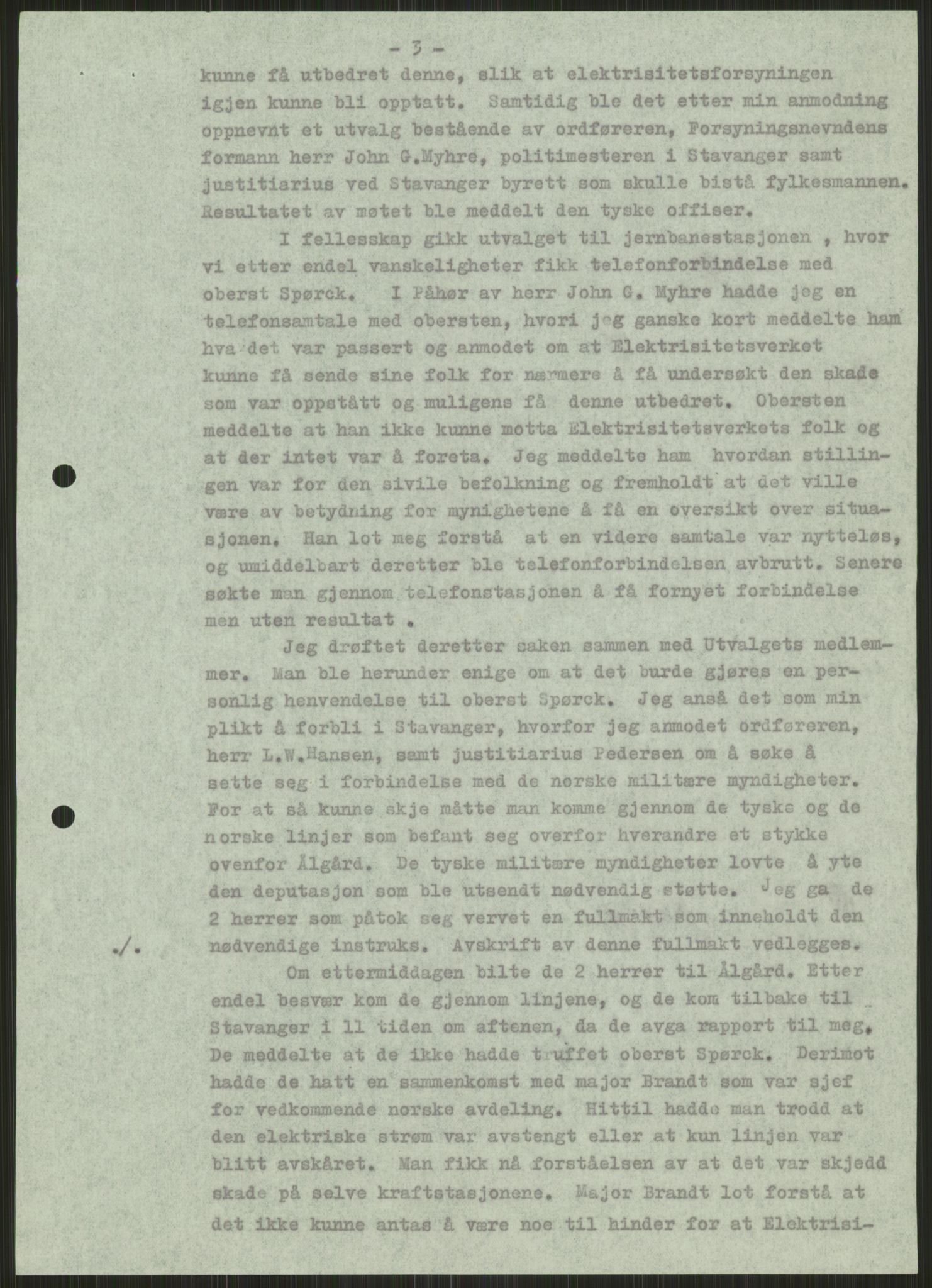 Forsvaret, Forsvarets krigshistoriske avdeling, AV/RA-RAFA-2017/Y/Ya/L0015: II-C-11-31 - Fylkesmenn.  Rapporter om krigsbegivenhetene 1940., 1940, p. 18