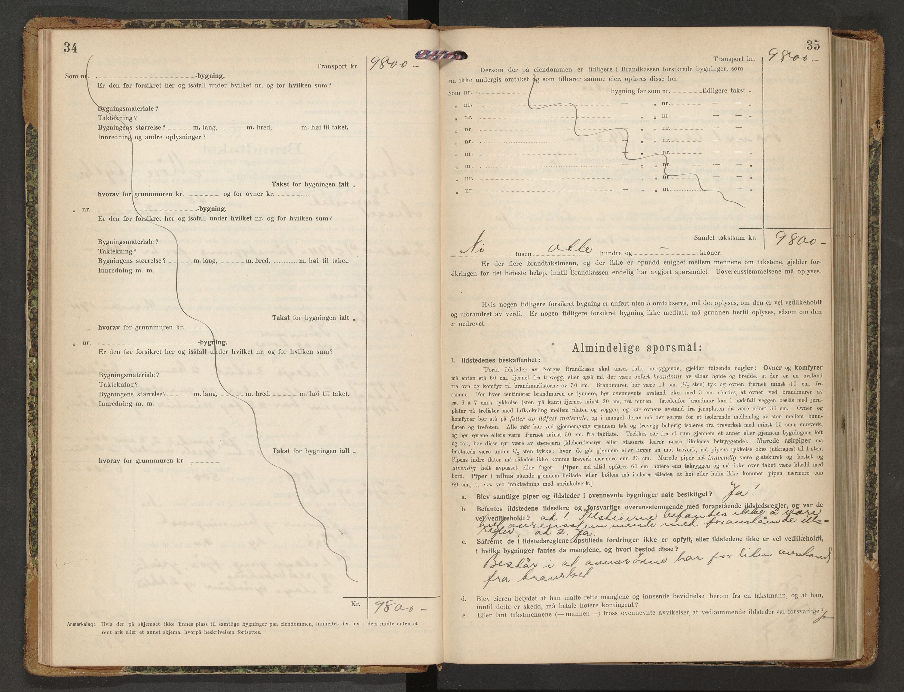 Norges Brannkasse Nesset, AV/SAT-A-5501/F/Fb/L0003: Branntakstprotokoll, 1919-1932, p. 34-35