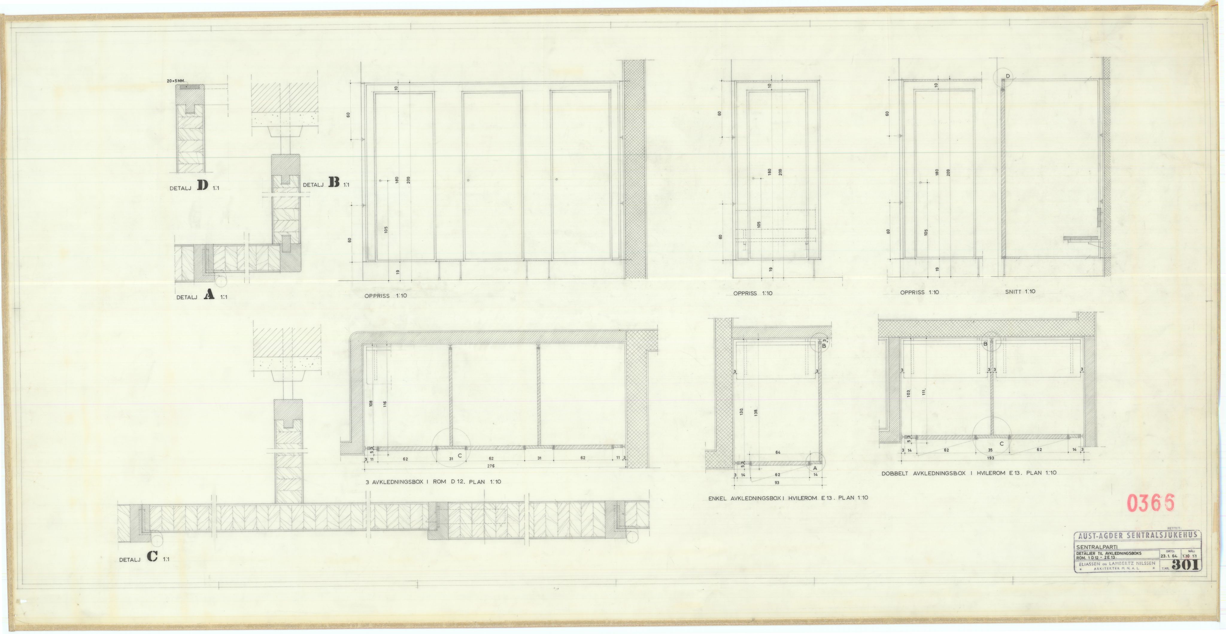 Eliassen og Lambertz-Nilssen Arkitekter, AAKS/PA-2983/T/T01/L0006: Tegningskogger 0366, 1960-1966, p. 18