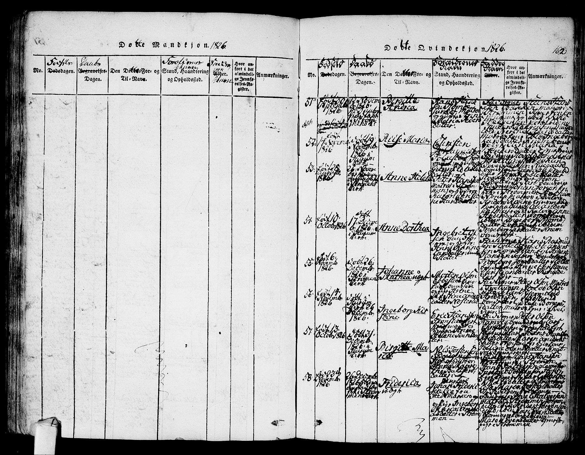 Hurum kirkebøker, AV/SAKO-A-229/F/Fa/L0009: Parish register (official) no. 9, 1816-1826, p. 162