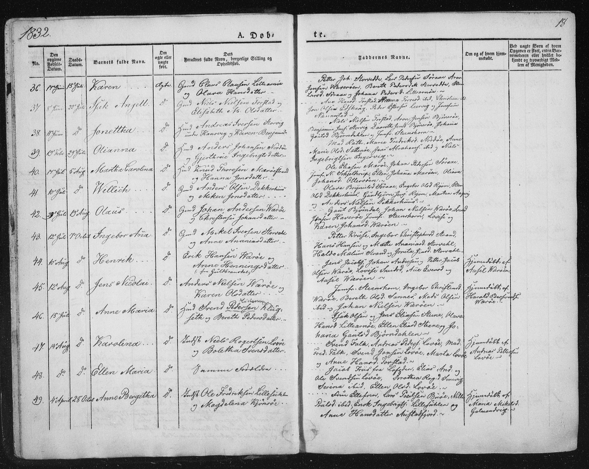 Ministerialprotokoller, klokkerbøker og fødselsregistre - Nord-Trøndelag, SAT/A-1458/784/L0669: Parish register (official) no. 784A04, 1829-1859, p. 18