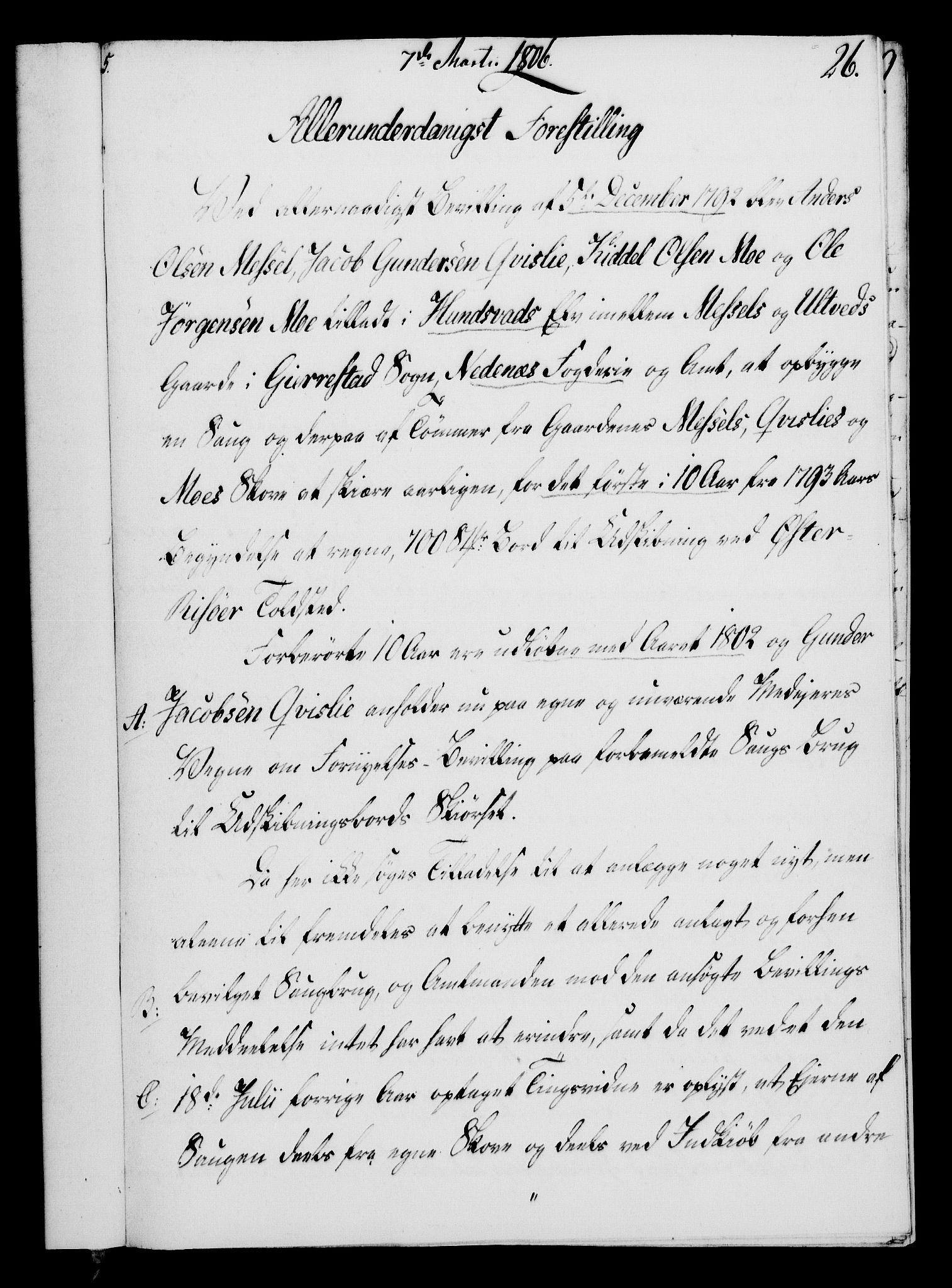 Rentekammeret, Kammerkanselliet, RA/EA-3111/G/Gf/Gfa/L0088: Norsk relasjons- og resolusjonsprotokoll (merket RK 52.88), 1806, p. 167