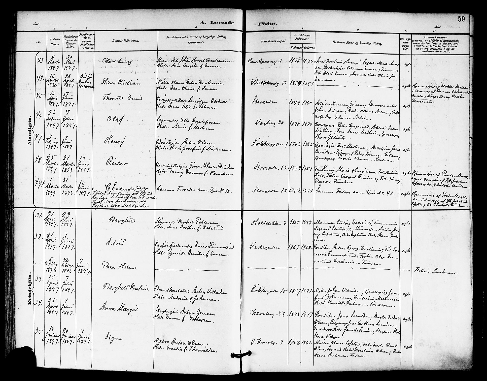 Moss prestekontor Kirkebøker, AV/SAO-A-2003/F/Fb/L0003: Parish register (official) no. II 3, 1894-1901, p. 59