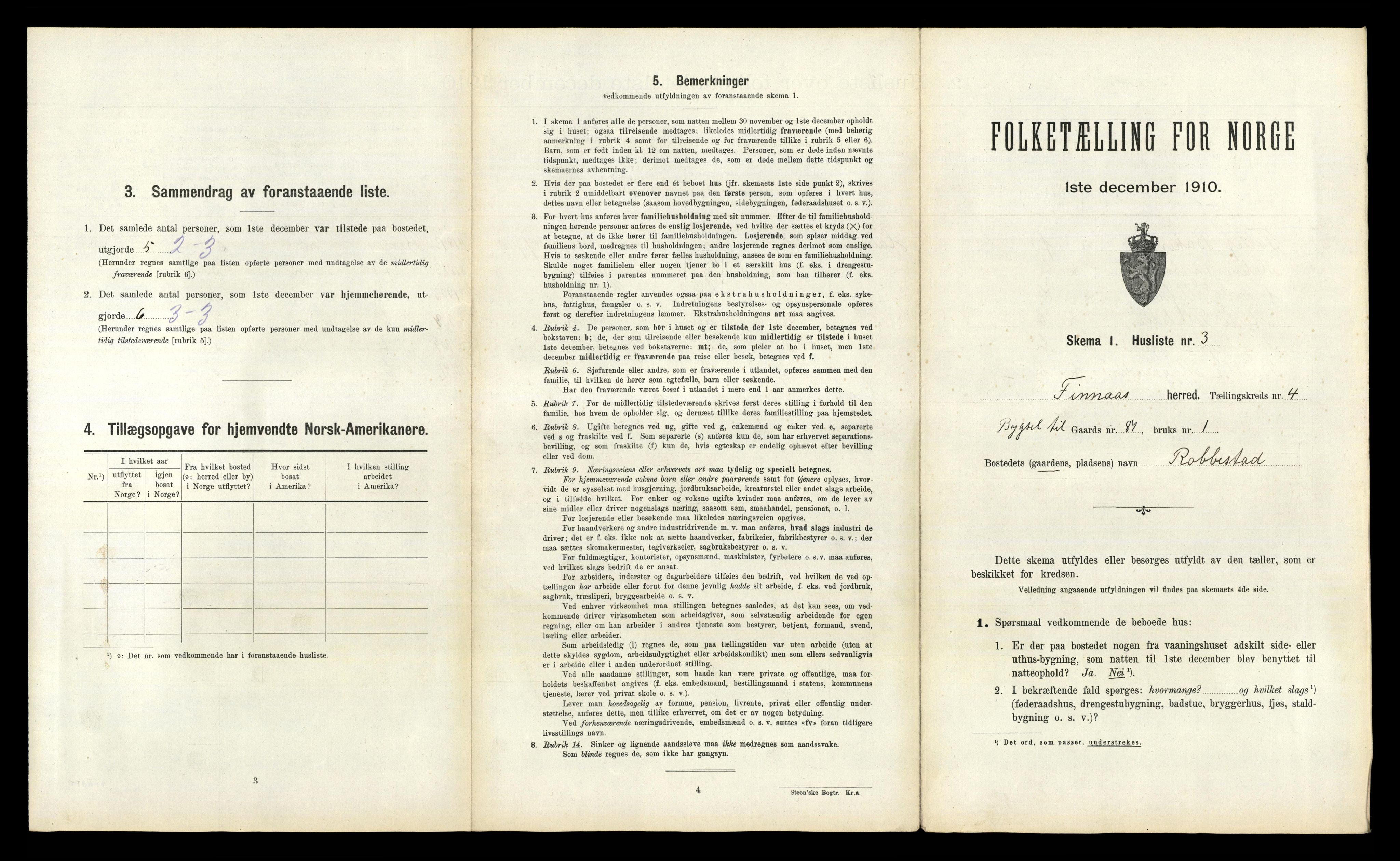 RA, 1910 census for Finnås, 1910, p. 314