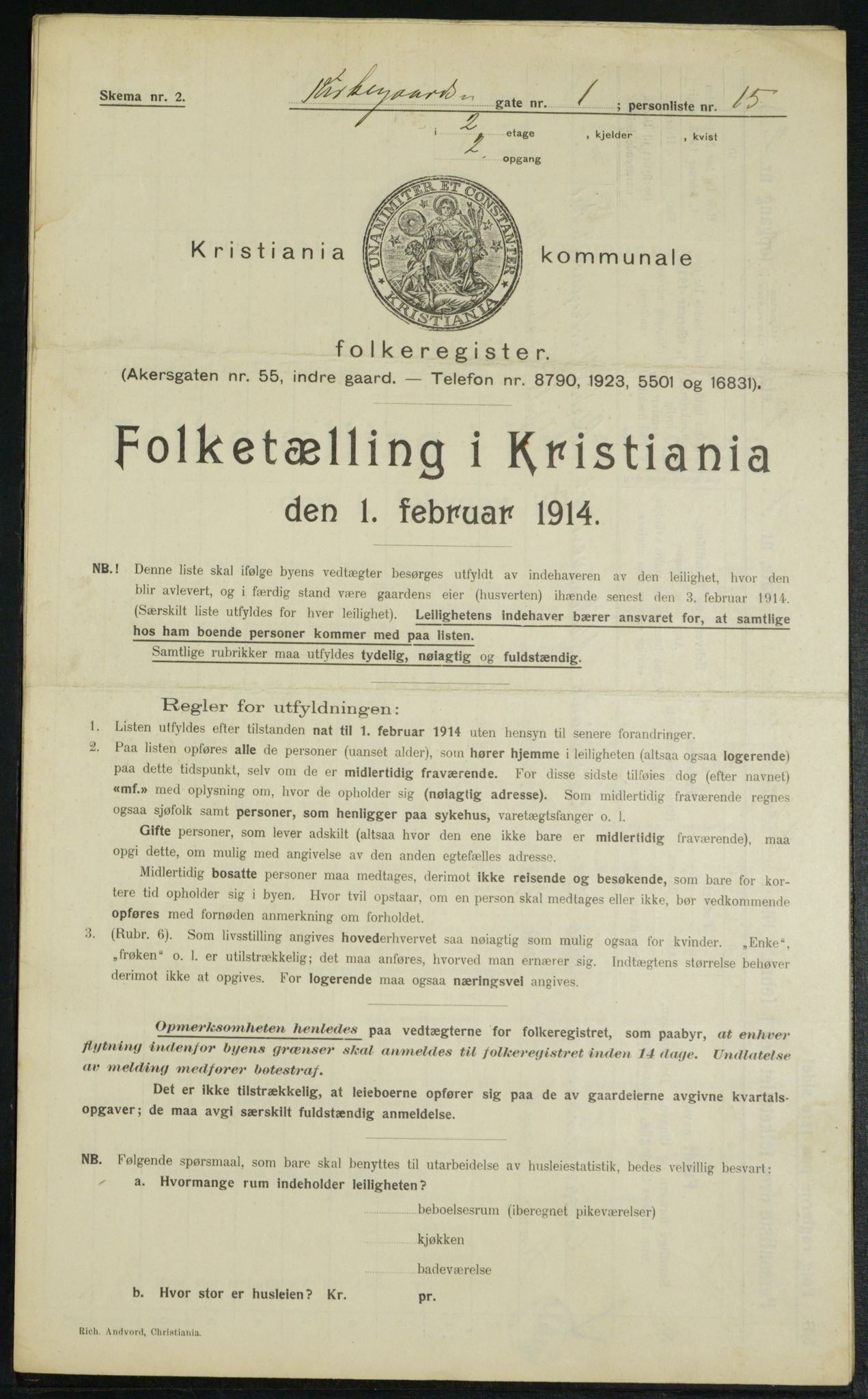 OBA, Municipal Census 1914 for Kristiania, 1914, p. 49979