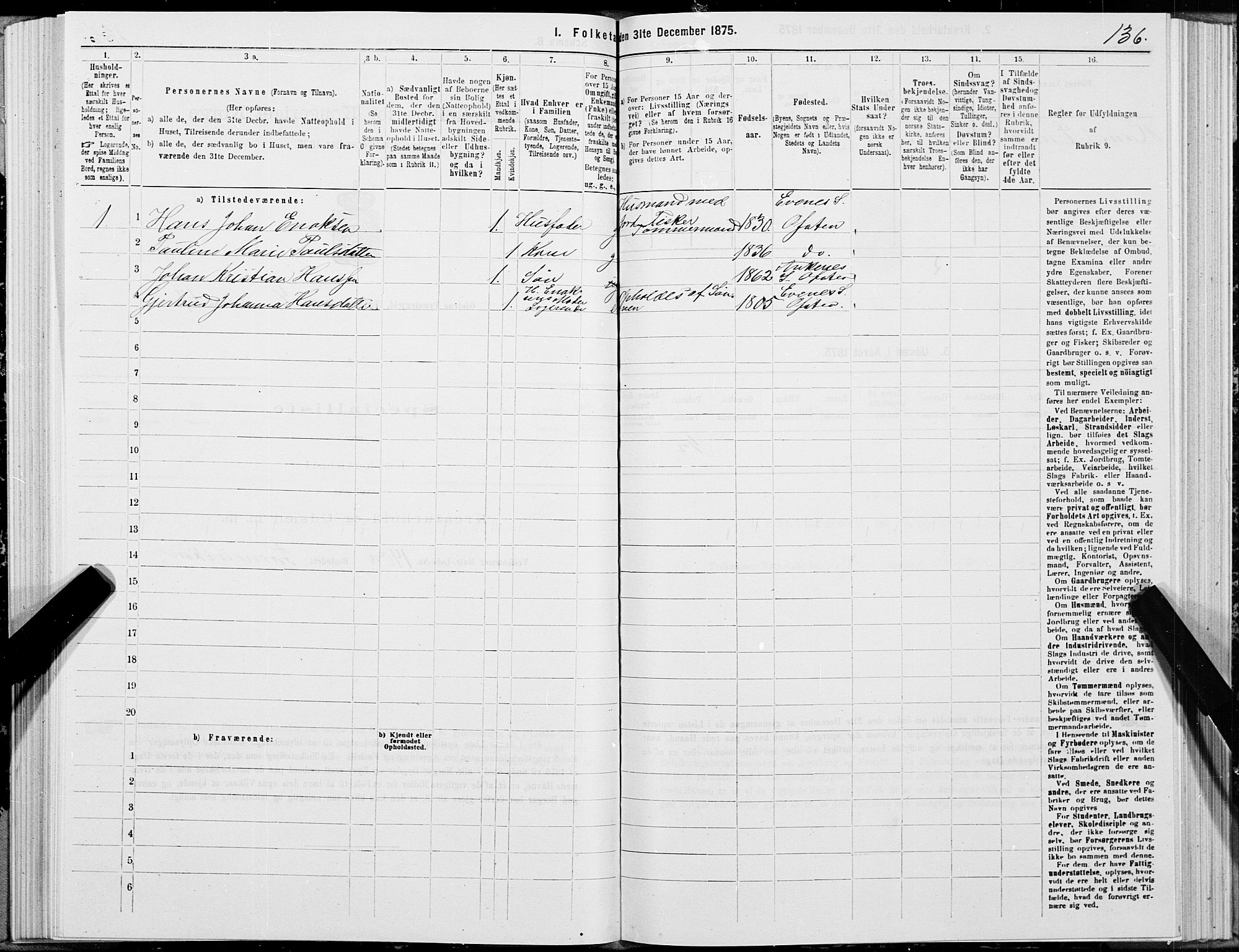 SAT, 1875 census for 1853P Ofoten, 1875, p. 3136